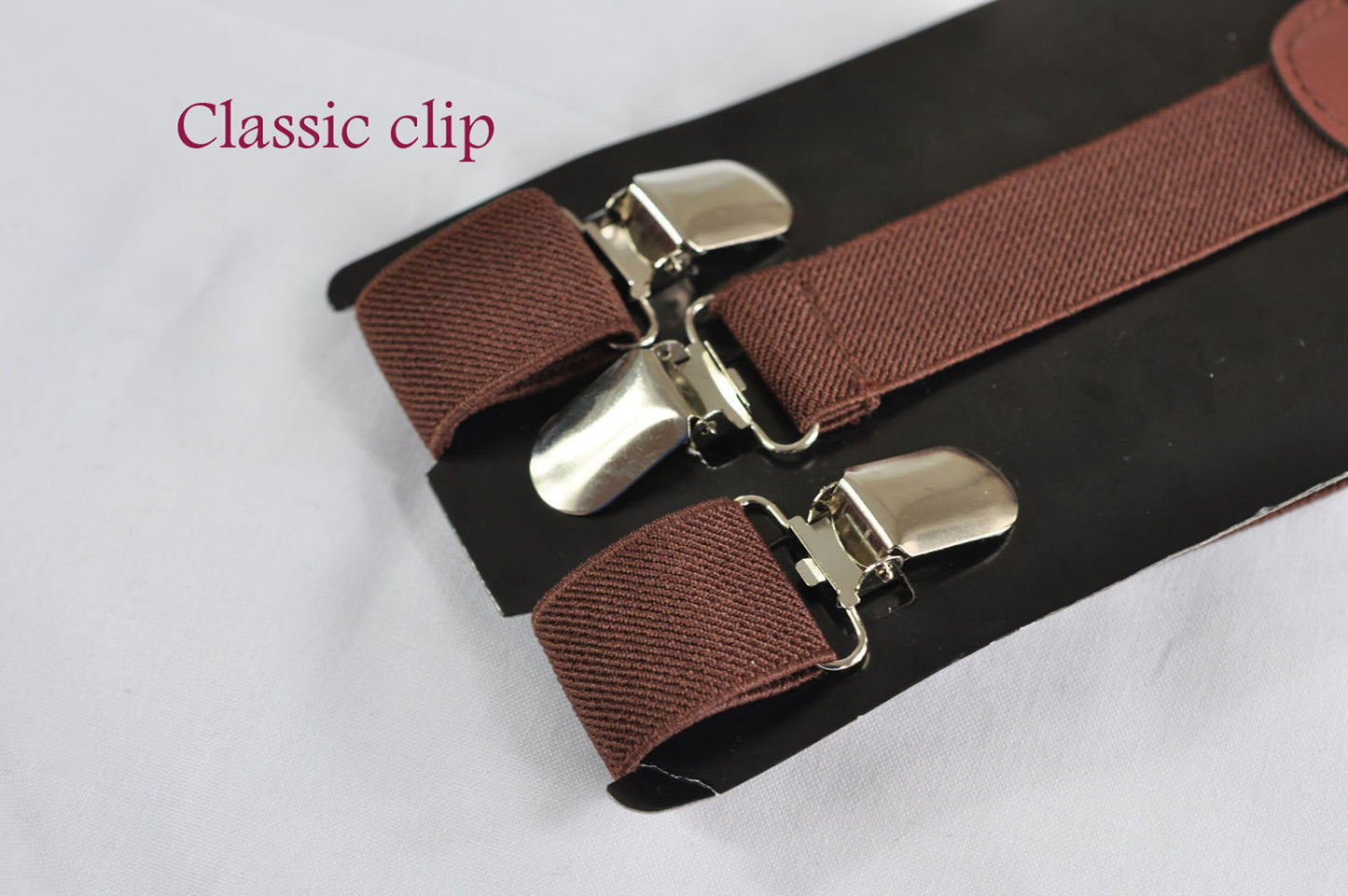 Brown Elastic Adjustable Suspenders Braces for Men Adult / Youth Teenage / Boy Kids / Toddler infant Baby