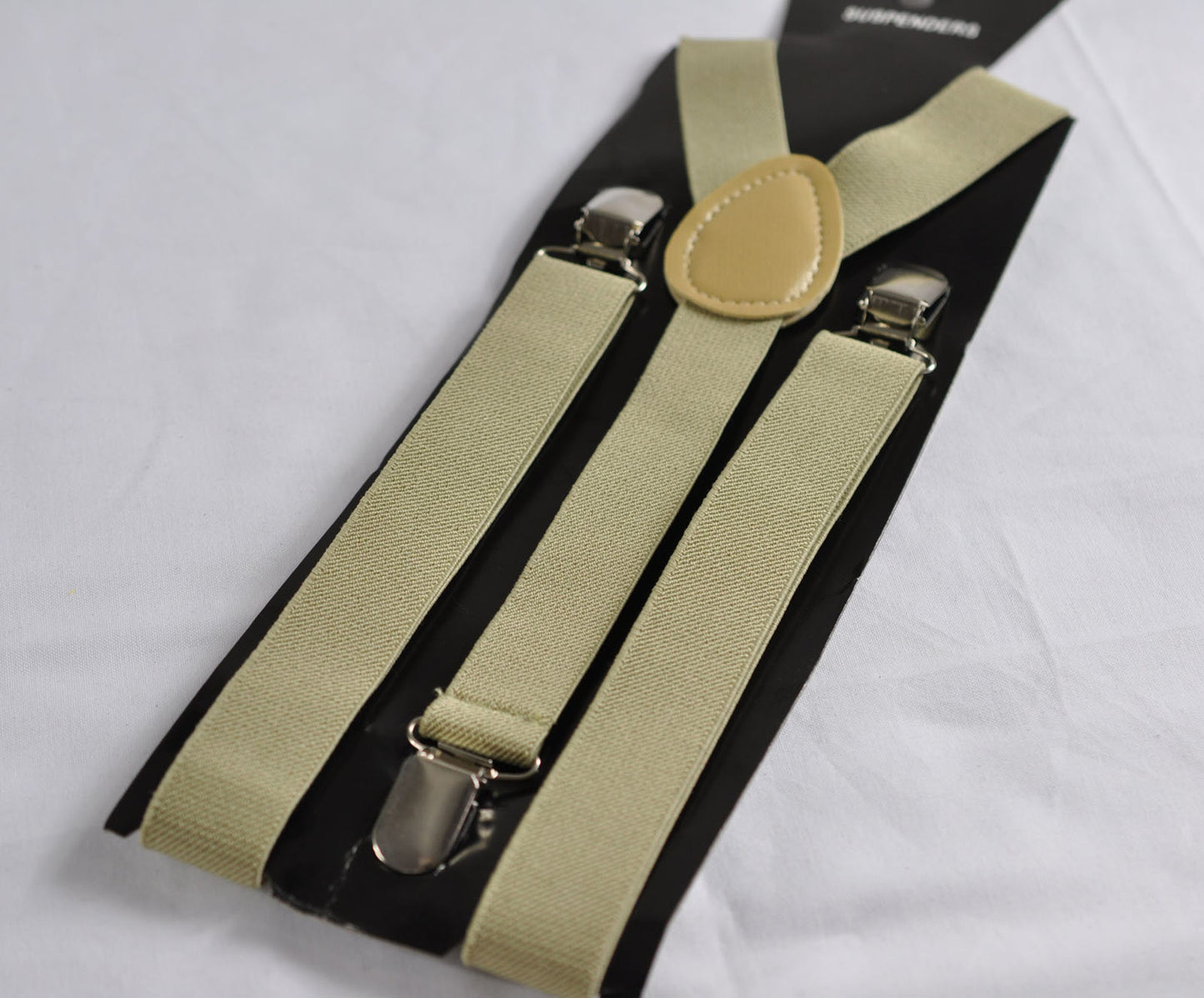 Dusty Pink Vevlet Rose Gold Faux Leather Bow tie + Khaki Beige Elastic Suspenders Baraces for Men / Youth / Boy Kids / Baby Infant Toddler