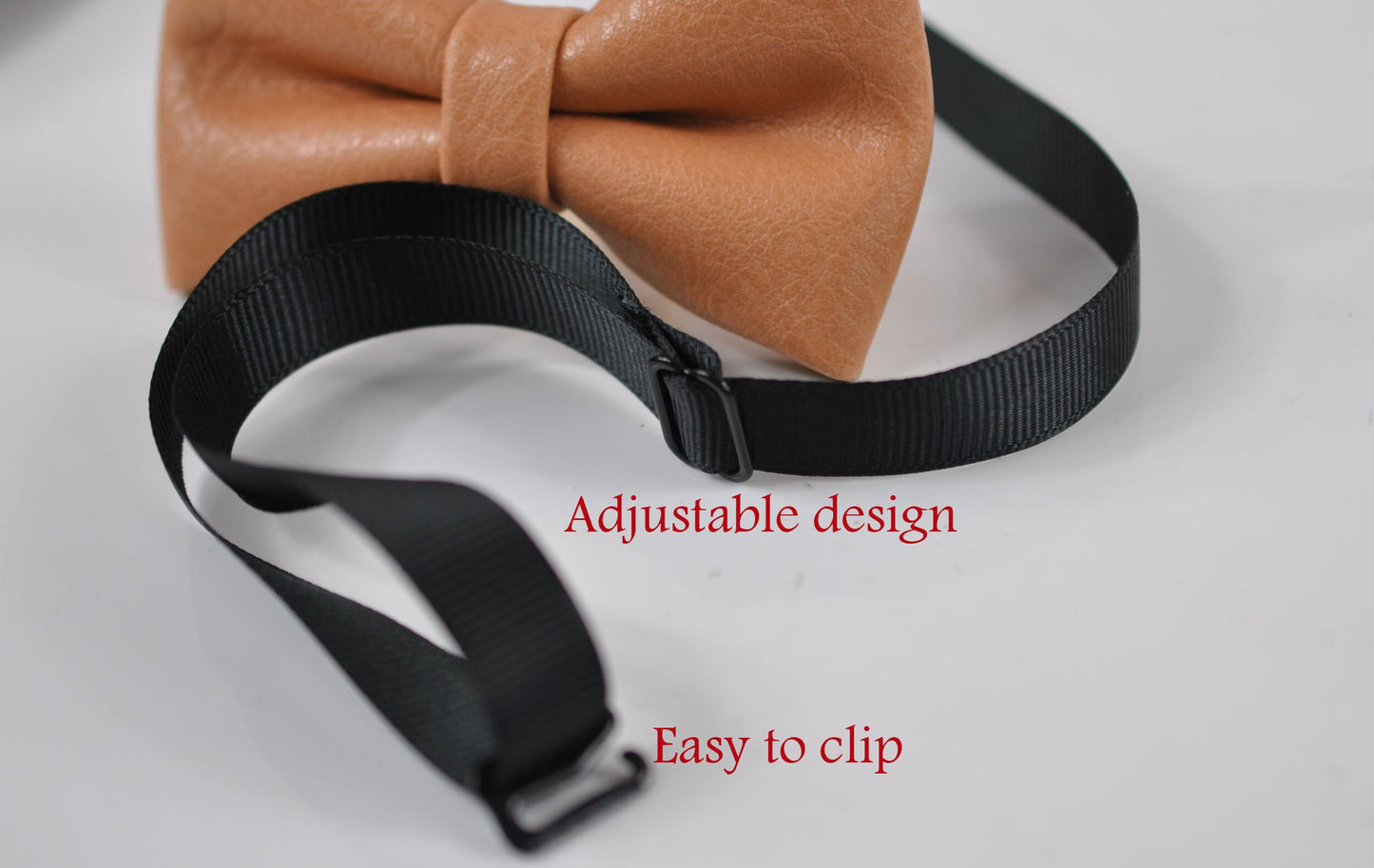 Caramel Brown Faux Leather Pre tied Bow tie Bowtie for Men Adults / Youth Teenage / Boy Kids / Baby Infant Toddler