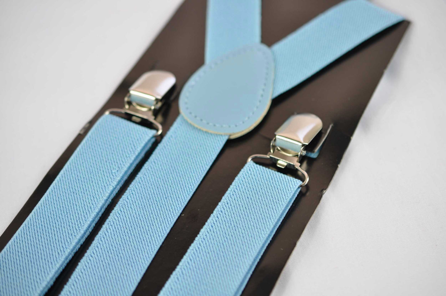 Sage Green Cotton Gold Faux Leather Bow Tie + Light Blue Elastic Suspenders Braces for Men / Youth Teenage / Boy Kids / Baby Infant Toddler