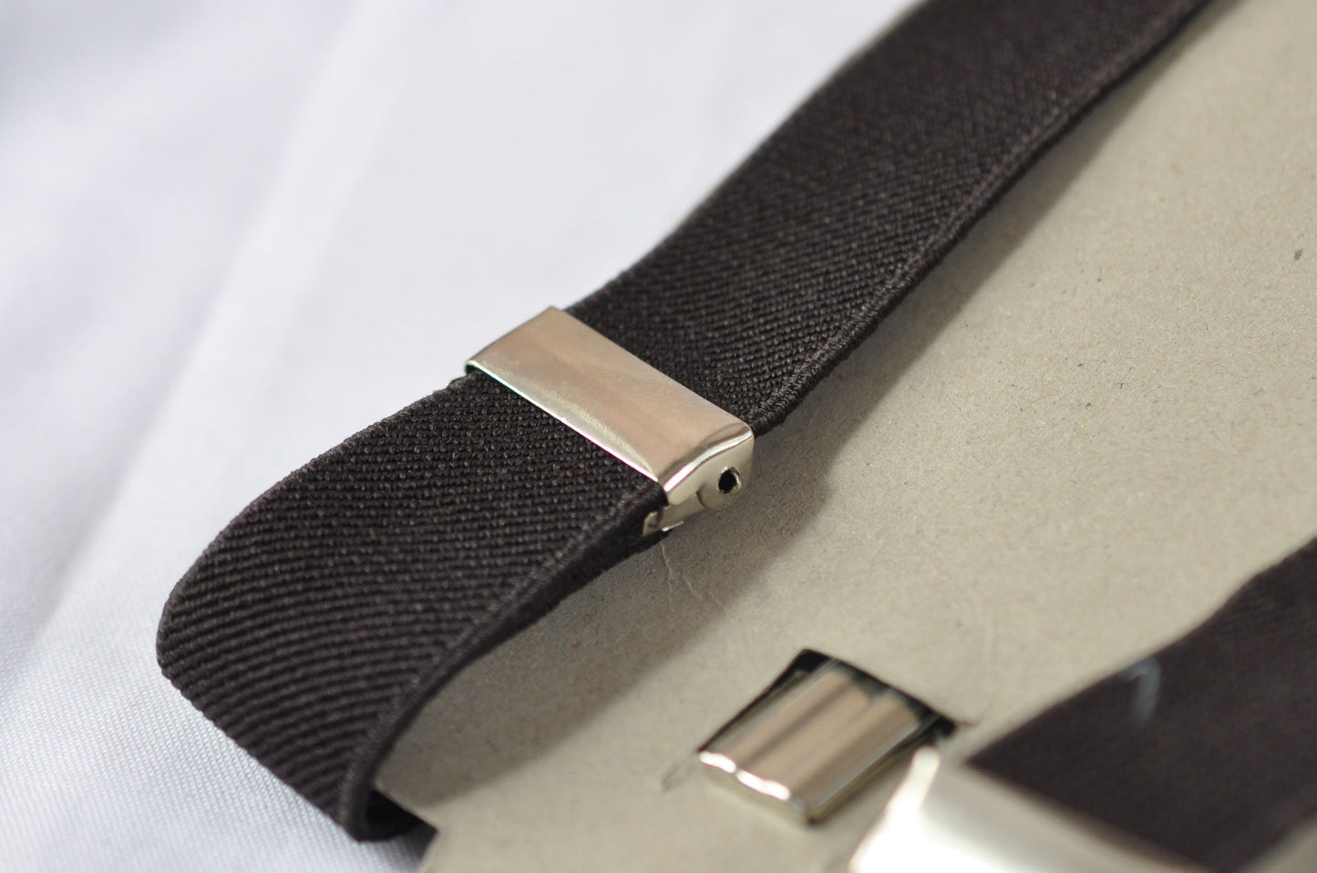 Dark Brown Faux Leather Bow tie + Matched Brown Coffee Elastic Suspenders Braces for Baby infant / Boy Kids / Youth Teenage / Adult