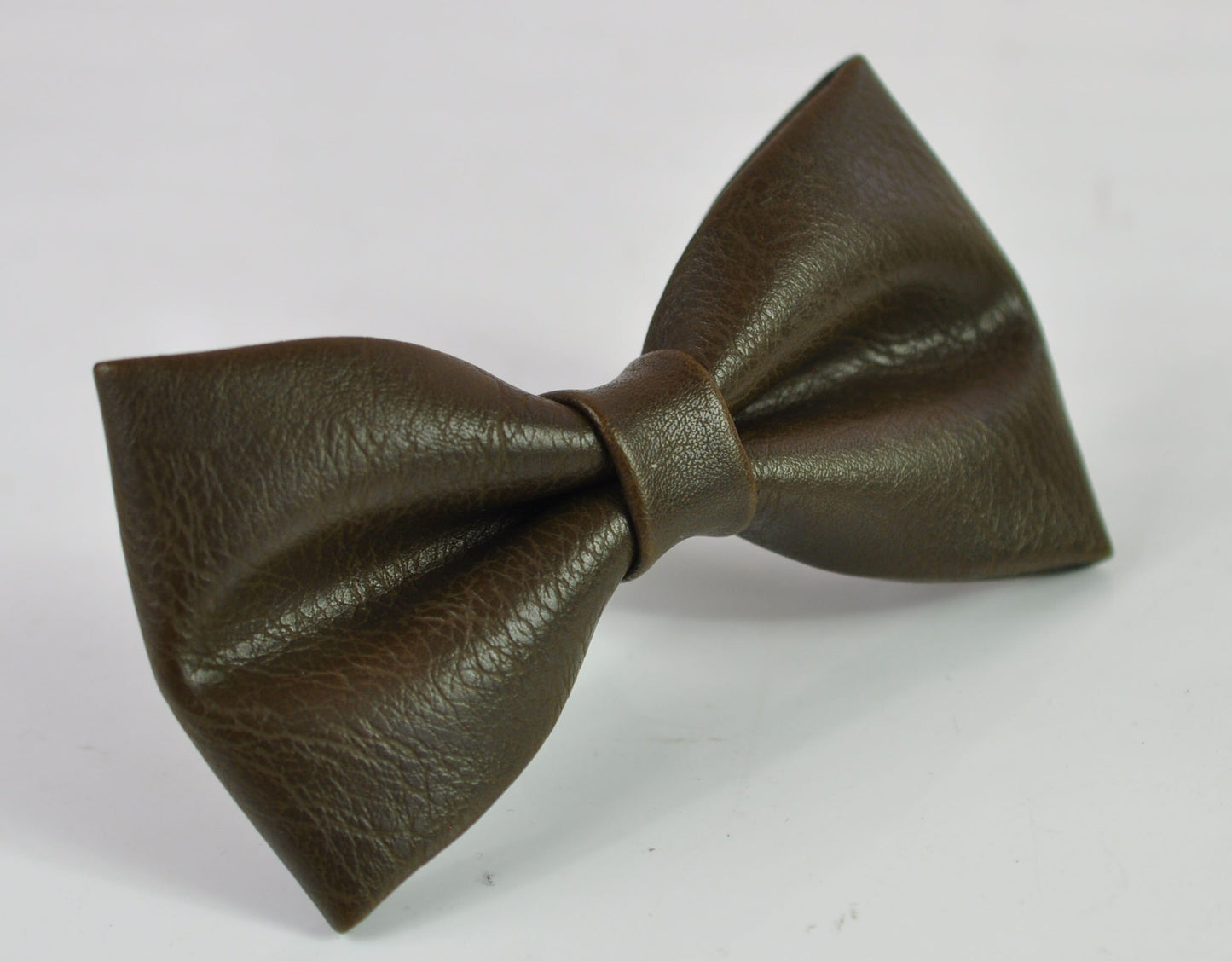 Dark Olive Green Faux Leather Bow tie + Army Green Elastic Suspenders Braces for Baby infant Toddler / Boy Kids / Youth Teenage / Adult Men