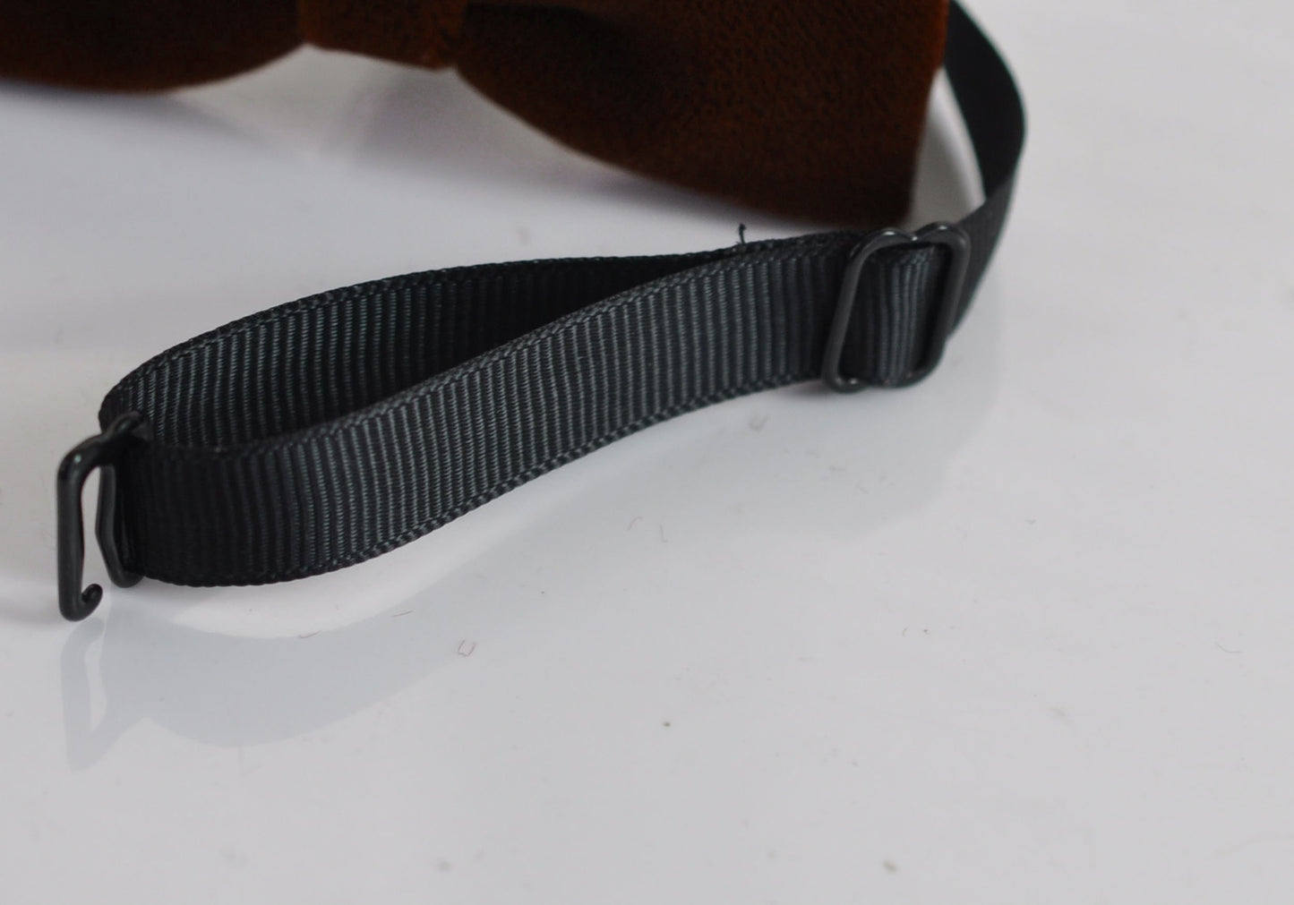 Brown Skinny Narrow Velvet Bow tie + Navy Blue Elastic Suspenders Braces for Men / Youth Teenage / Boy Kids / Baby Infant Toddler