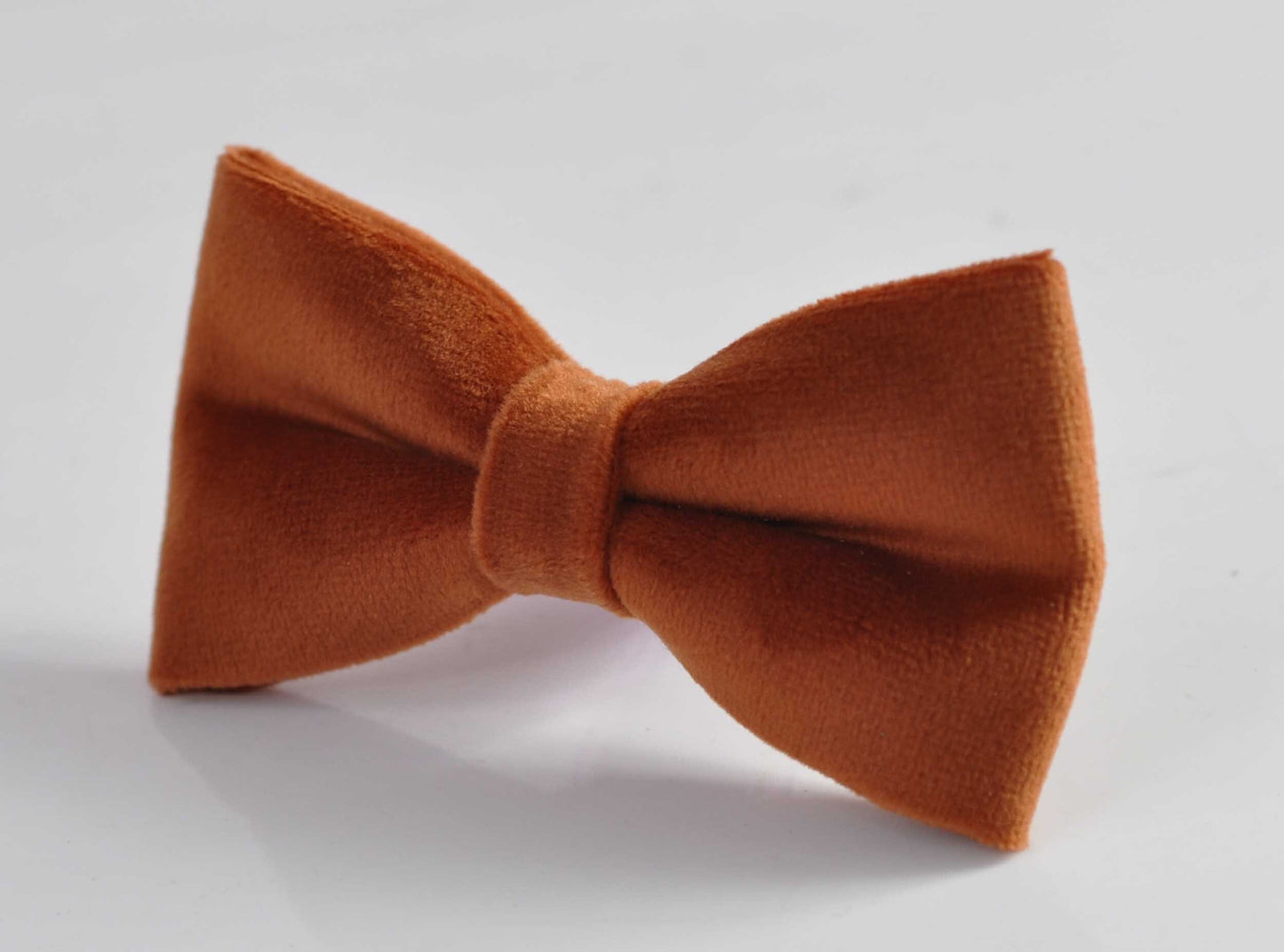 Rusty Rust BrownVelvet Bow tie + Black Elastic Suspenders Braces for Men / Youth / Boys Kids / Baby Infant Toddler