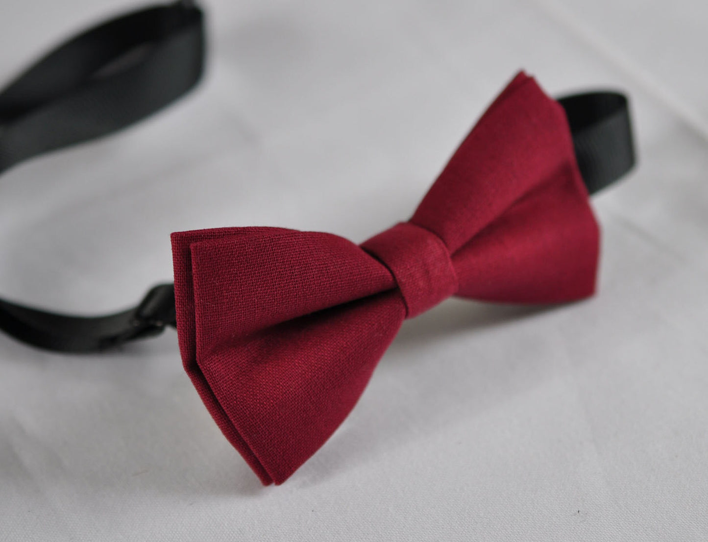 Rumba Red Wine Red Cotton Bow tie Bowtie + Tan Brown Elastic Suspenders Braces for Men / Youth Teenage/ Boys Kids / Baby Infant Toddler