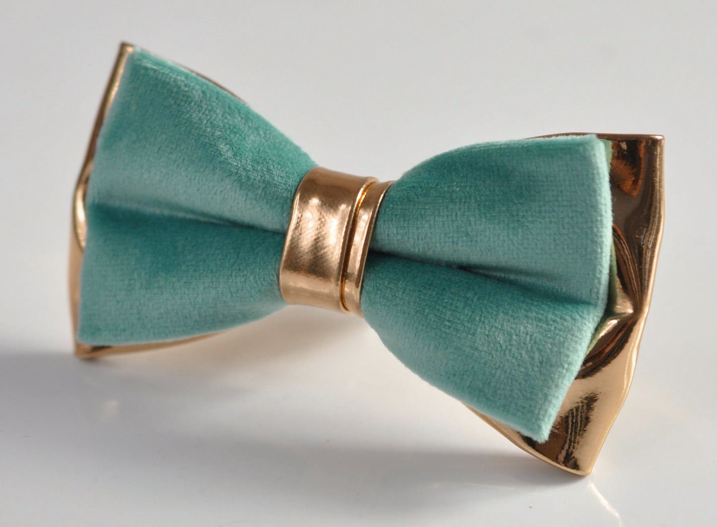 Sage Green Velvet Rose Gold Leather Bow tie + Elastic Suspenders Braces Men / Youth / Boys Kids / Baby Infant Toddler