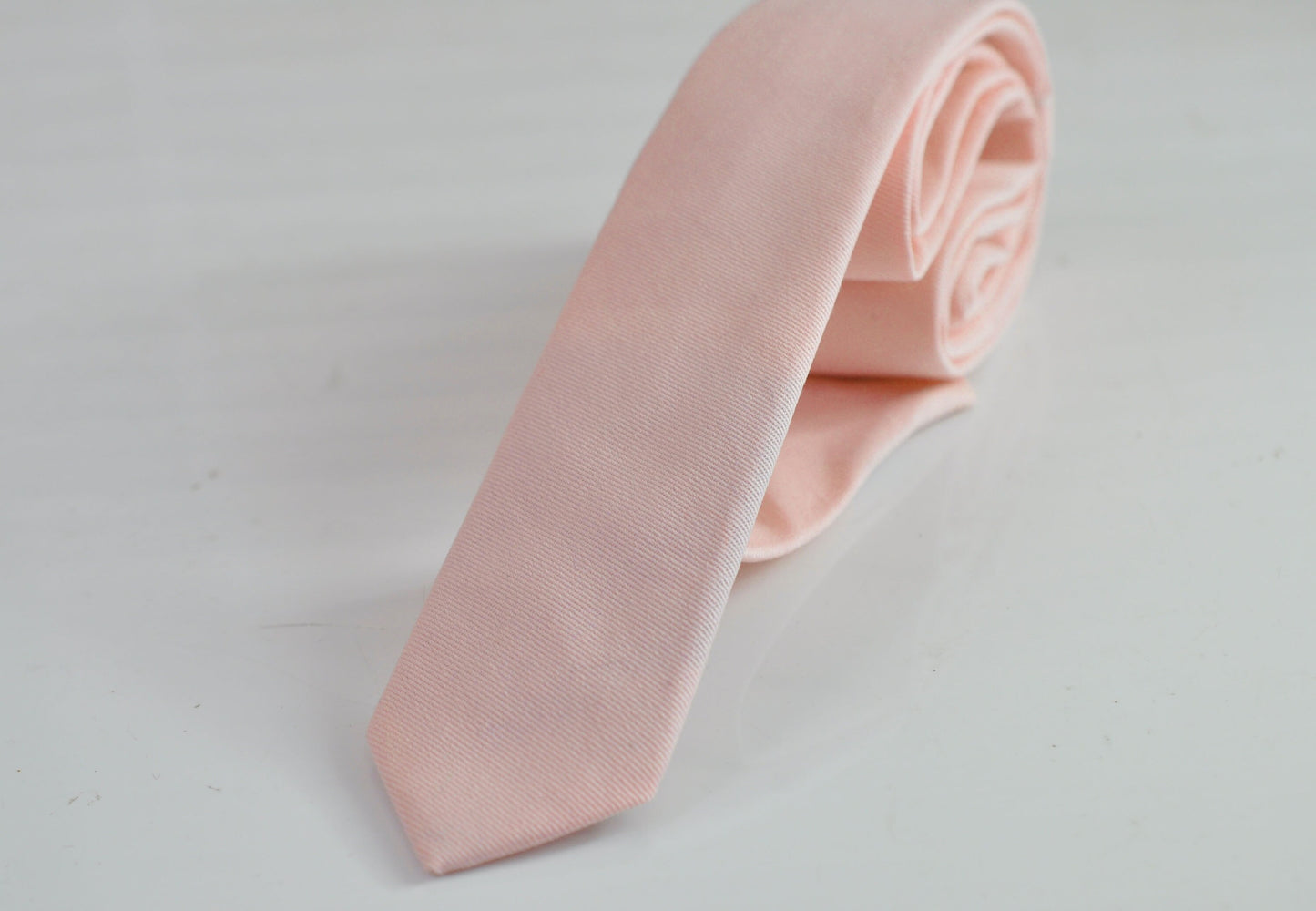 Men Women Unisex Baby Pink Light Pink Skinny 100% Cotton Necktie Neck Tie for Wedding Party Prom