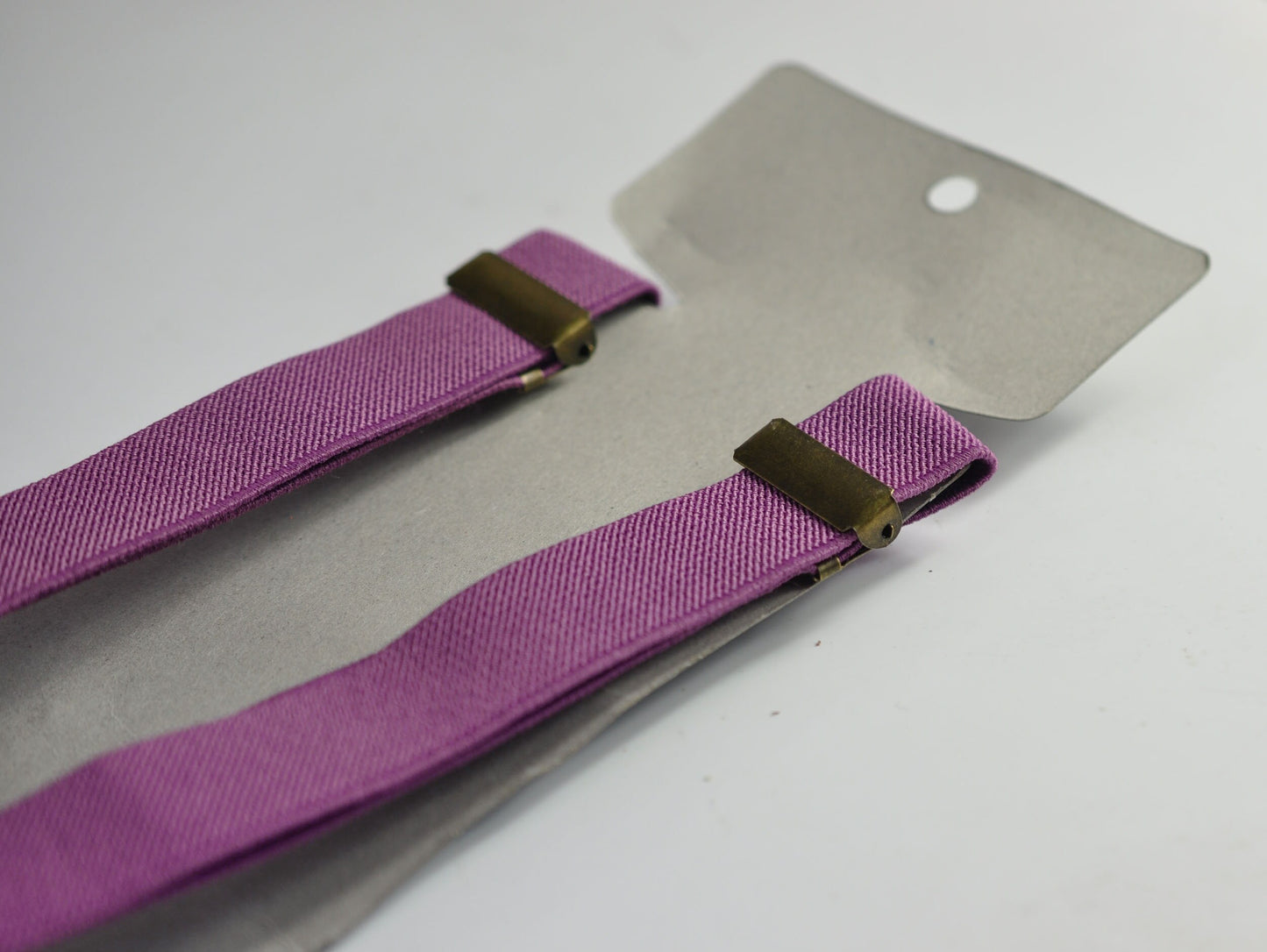 Orchid Purple 25MM Elastic Y-Back Suspenders Braces Bronze Metal Clips for Men Adult / Youth Teenage / Kids Boy /Toddler Baby Infant