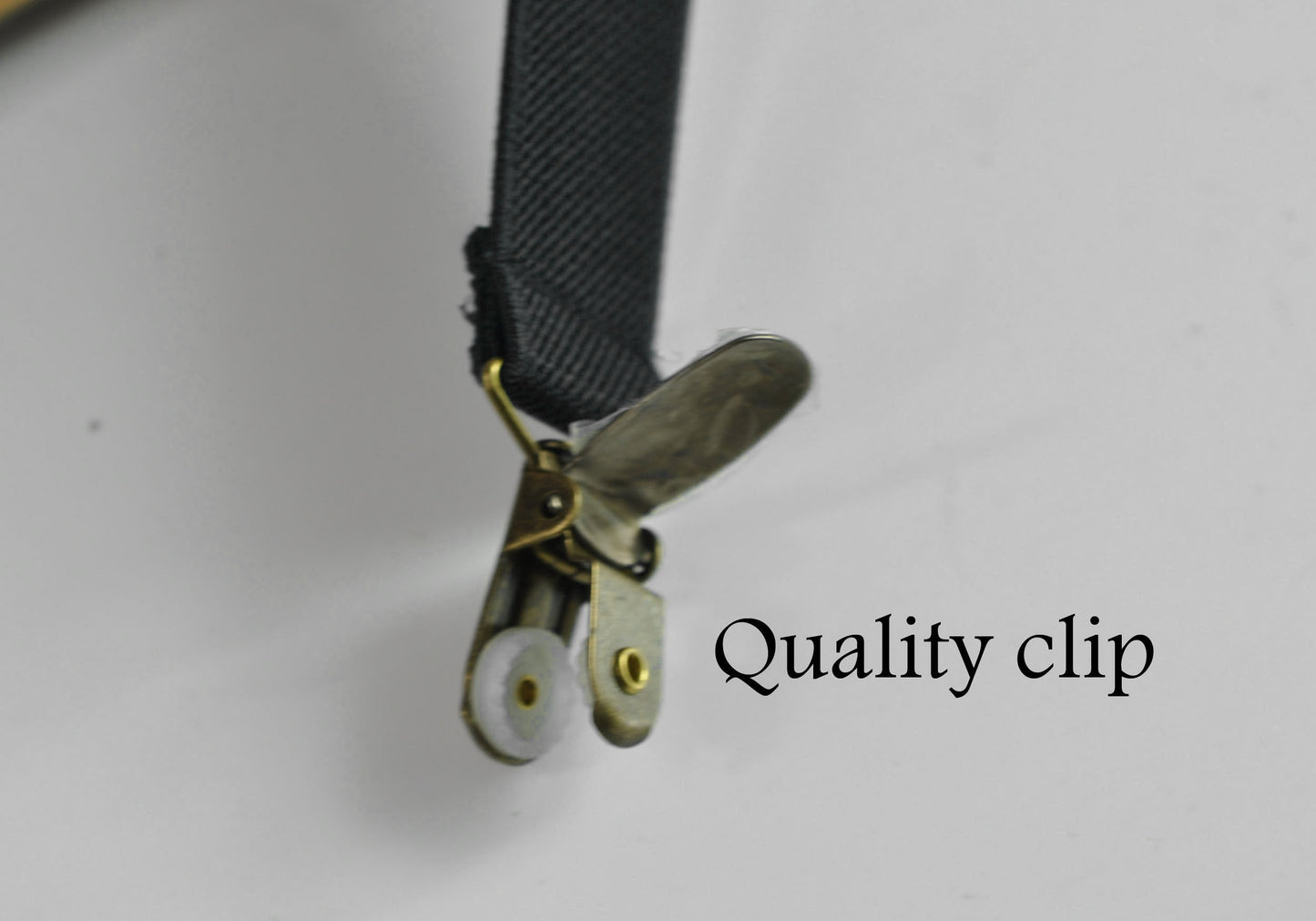 Black Velvet Gold Faux Leather Bow tie + Matched Elastic Tan Faux Leather Suspenders Braces for Baby Infant Toddler / Boy Kids / Youth / Men