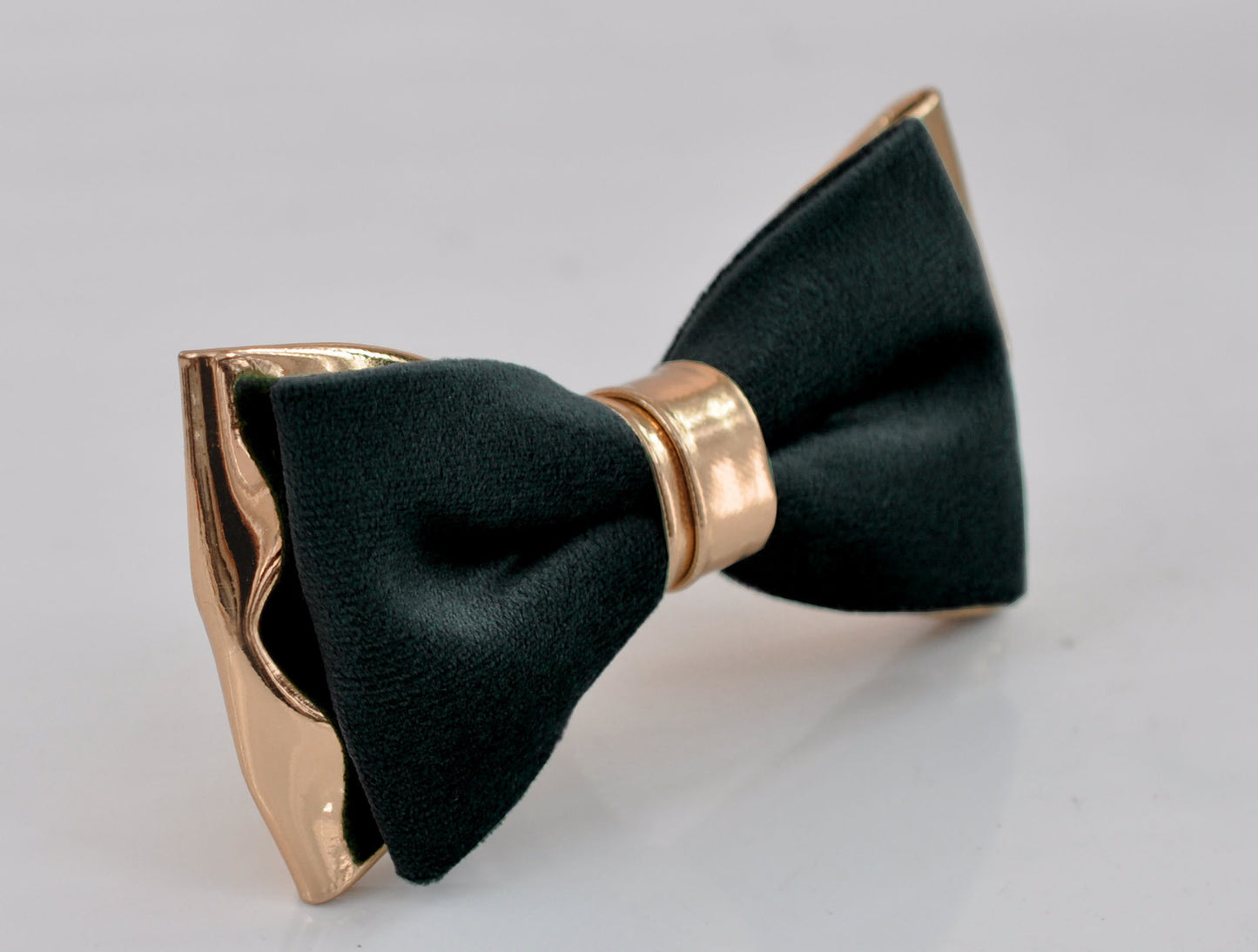 Black Velvet and ROSE Gold Leather Bow tie + Black Elastic Suspenders Braces Men / Youth / Boys Kids / Baby Infant Toddler
