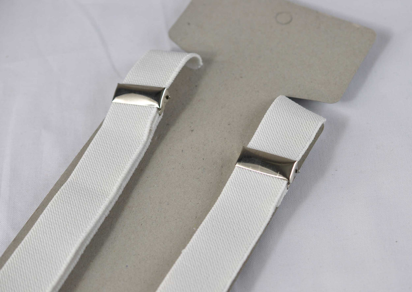 White Solid Velvet Bow tie + White Elastic Suspenders Braces for baby infant toddler / Boy Kids / Youth Teenage / Men Adult