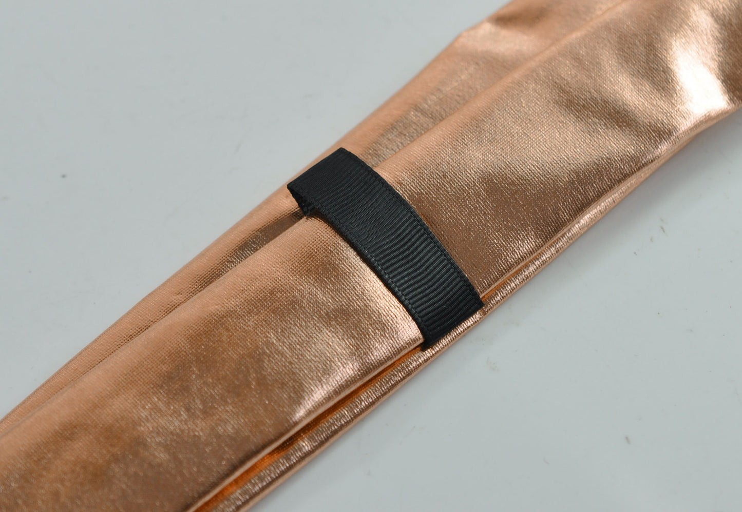 MEN Women Skinny Rose Gold Golden Faux Leather Necktie Neck Tie