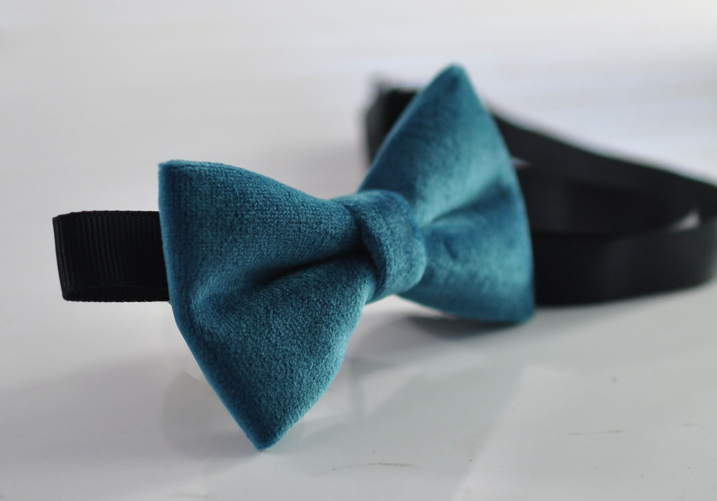 Dark Turquoise Teal Blue Velvet Bow tie Bowtie Pocket Squares for Men Adult / Youth Teenage / Kids Boy / Baby Infant Toddler