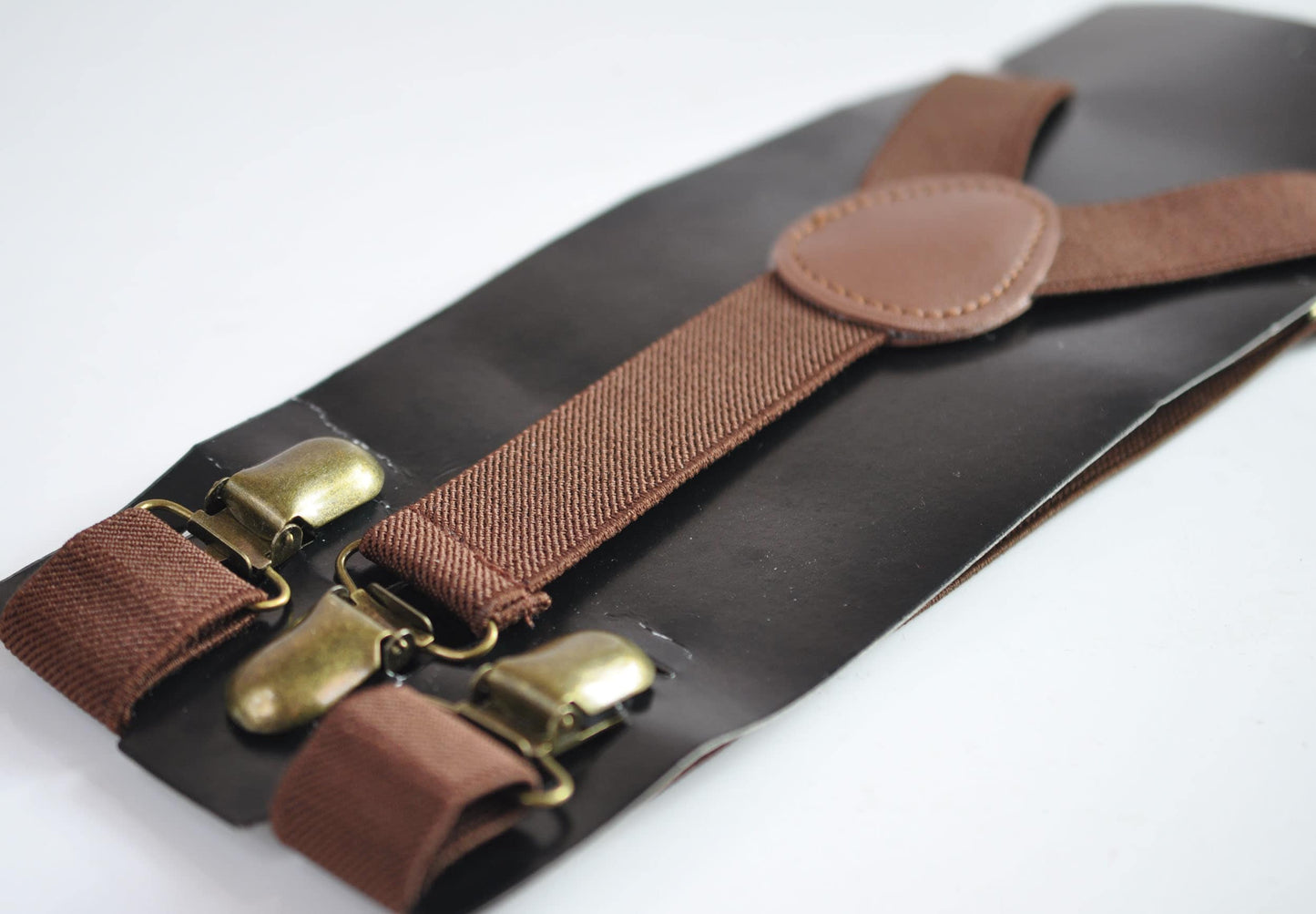 Navy Blue and Burnt Orange Linen Bow tie Bowtie + Brown Suspenders Braces for Men / Youth Teenage/ Boys Kids / Baby Infant Toddler