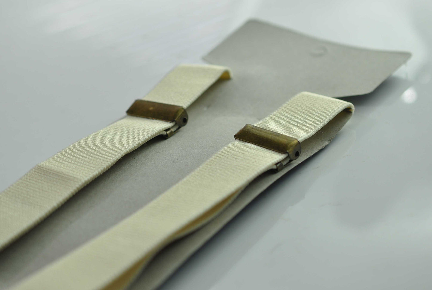 Ivory Cream White Velvet Bow tie + Matched Elastic Suspenders Braces for Baby Infant Toddler / Boy Kids / Youth Teenage / Men Adult