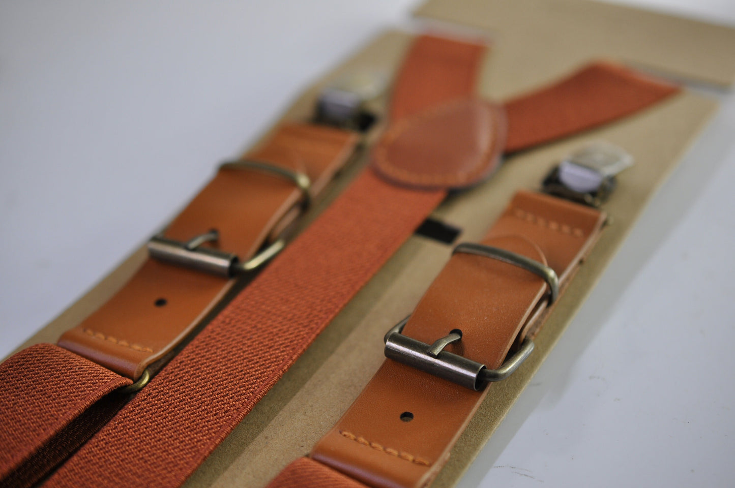Rust Rusty Redish Brown Cotton Bow tie Bowtie + matched Elastic Suspenders Braces for Men / Youth Teenage/ Boys Kids / Baby Infant Toddler