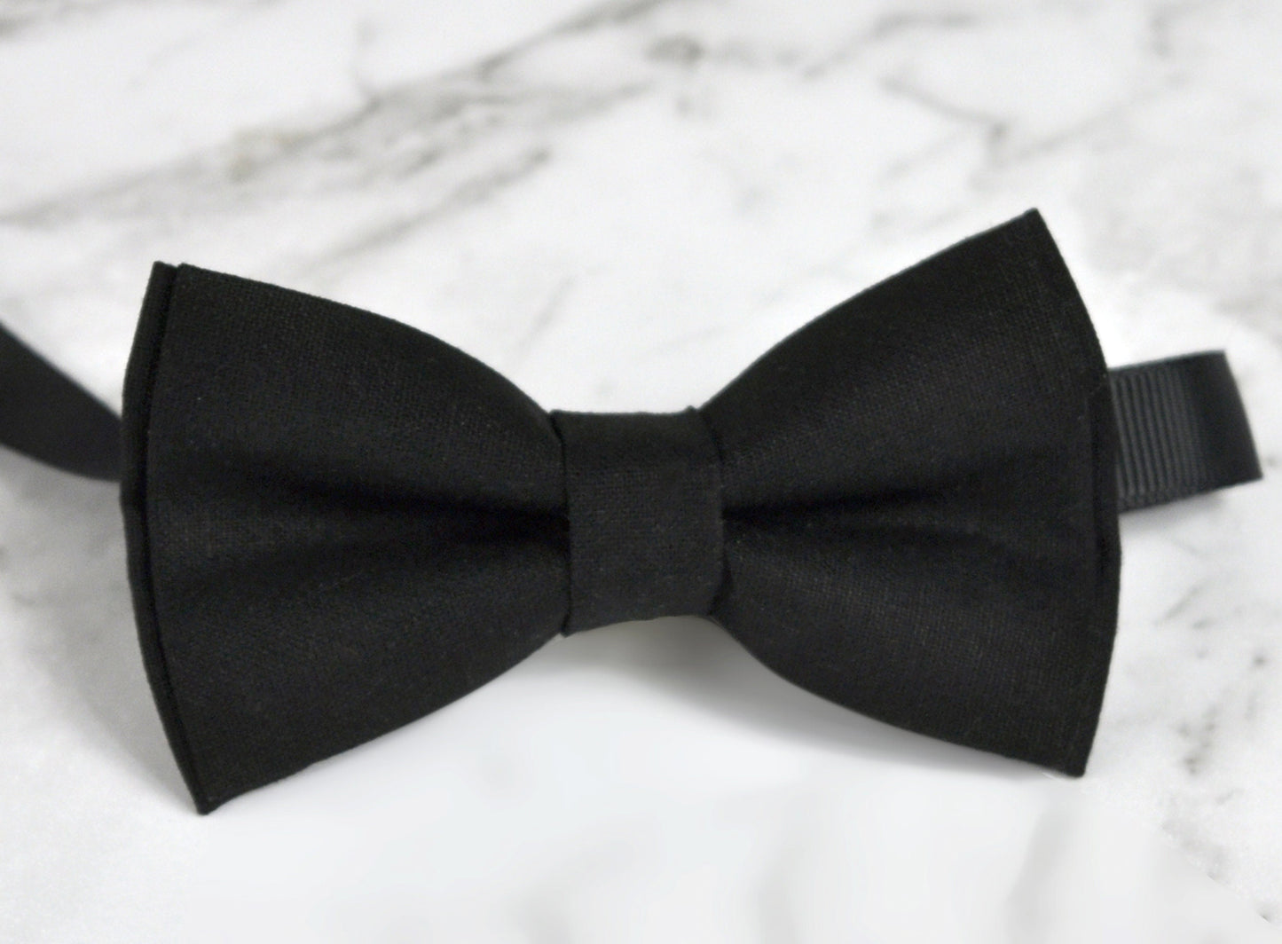 Black Cotton Bow tie Bowtie + Tan Brown Elastic Suspenders Braces for Men / Youth Teenage/ Boys Kids / Baby Infant Toddler