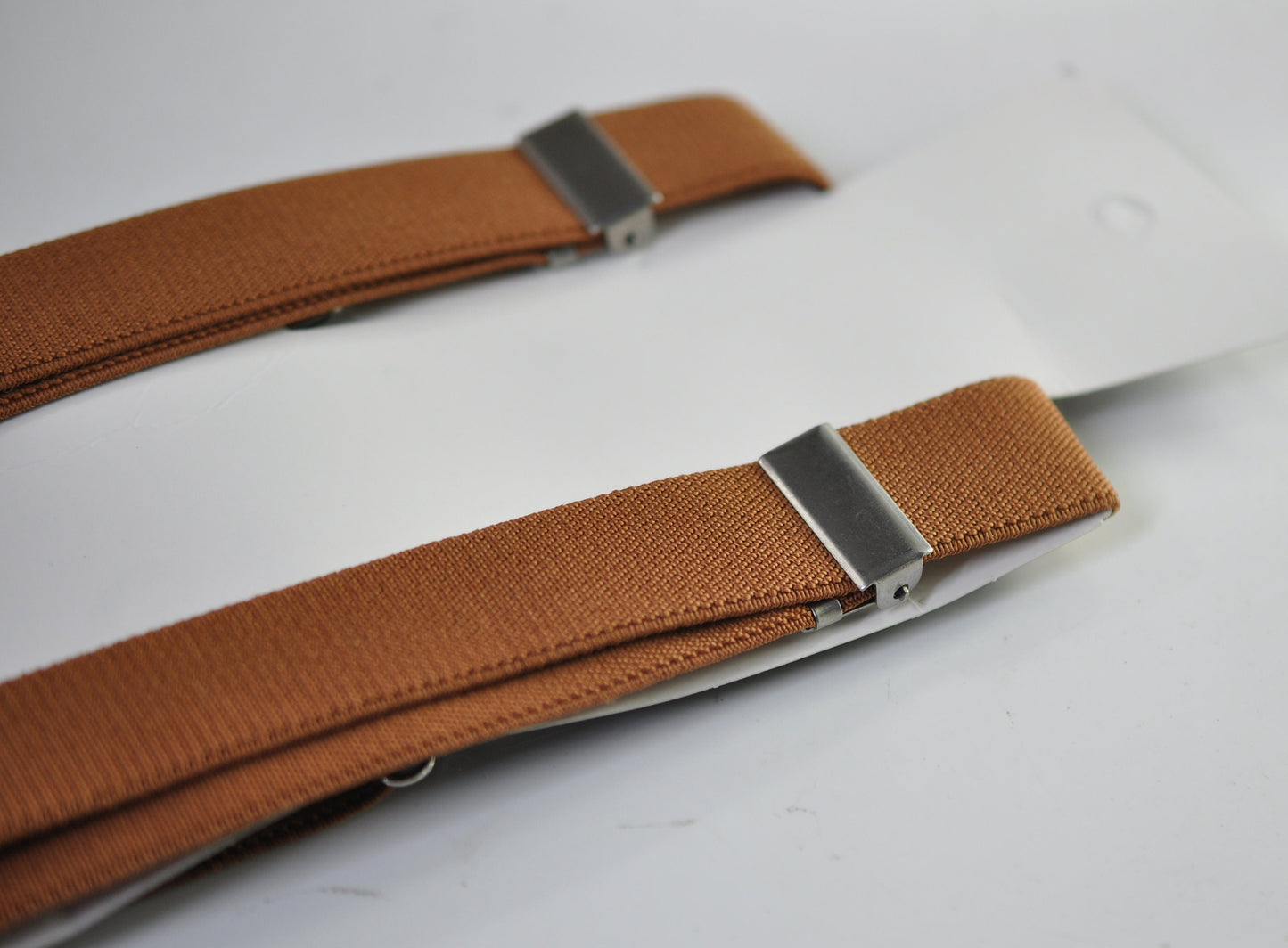 Tan Brown Cotton Bow tie + Elastic Suspenders Braces + Pocket Square Hanky Handkerchief for Men / Youth / Boys Kids / Baby Infant