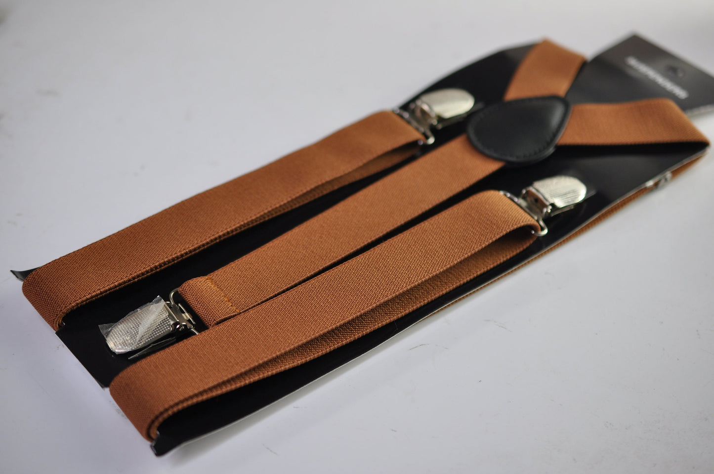 Tan Brown Cotton Bow tie + Elastic Suspenders Braces + Pocket Square Hanky Handkerchief for Men / Youth / Boys Kids / Baby Infant