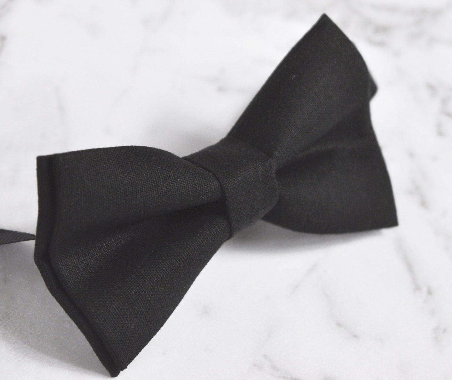 Black Cotton Bow tie Bowtie + Tan Brown Elastic Suspenders Braces for Men / Youth Teenage/ Boys Kids / Baby Infant Toddler