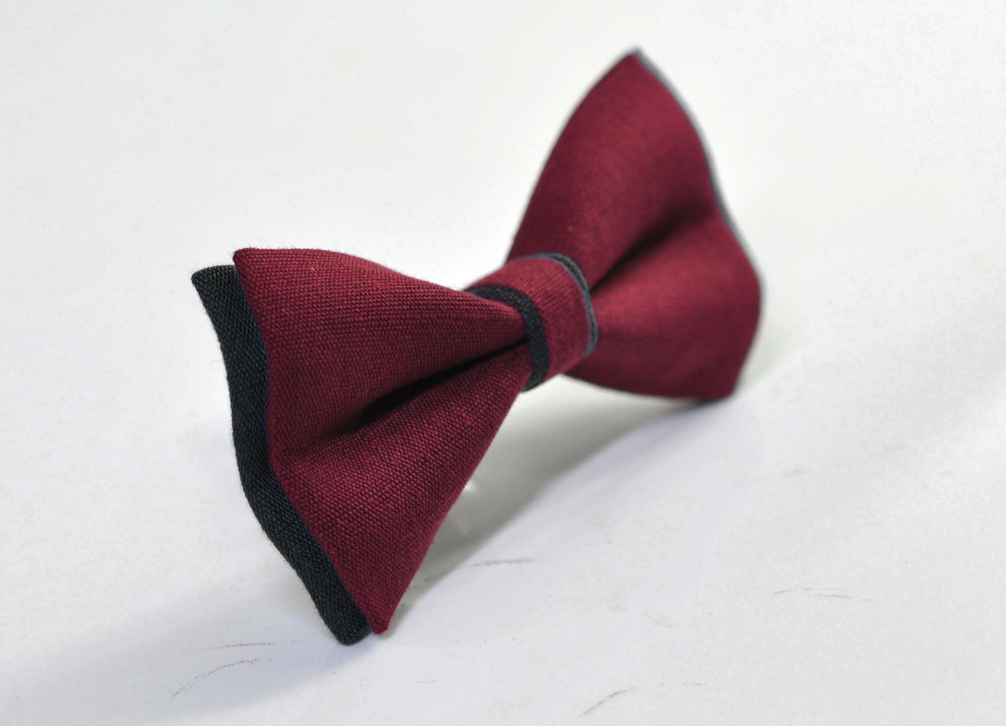 Black and Burgundy Dark Wine Red Bow tie Bowtie + Black Tan Suspenders Braces Men / Youth / Boys Kids / Baby Infant Toddler
