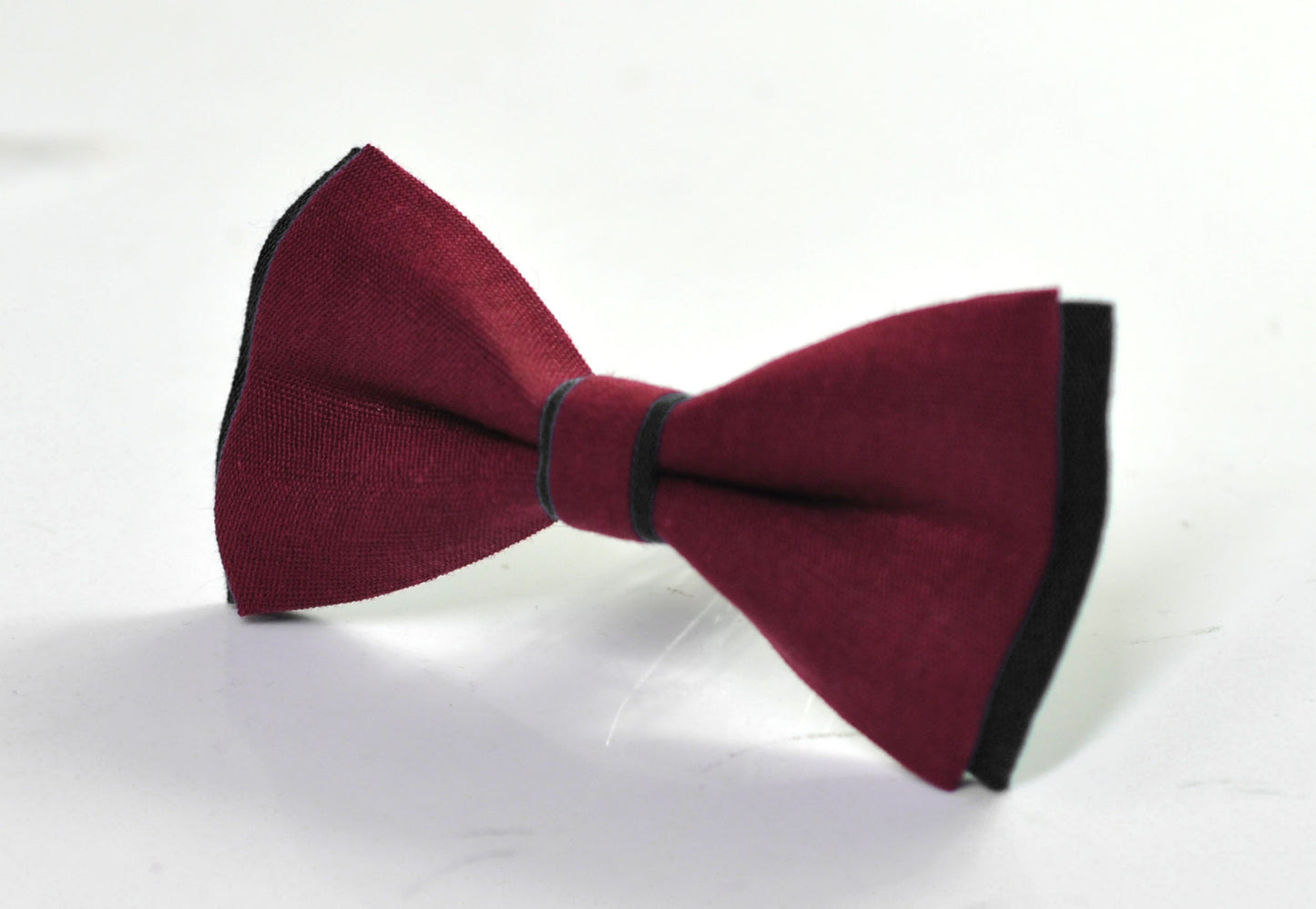 Black and Burgundy Dark Wine Red Bow tie Bowtie + Black Tan Suspenders Braces Men / Youth / Boys Kids / Baby Infant Toddler