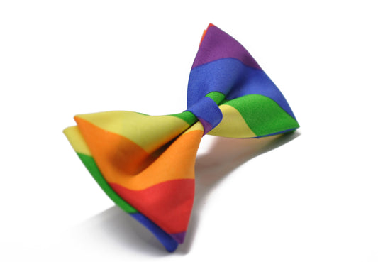 Unisex Men Adult Rainbow Handmade Bow tie Bowtie for Wedding Party Prom