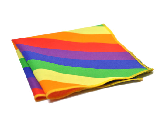 Men Men's 100% Cotton Rainbow Colorful Handmade Pocket Square for Wedding Formal Hanky Handkerchief