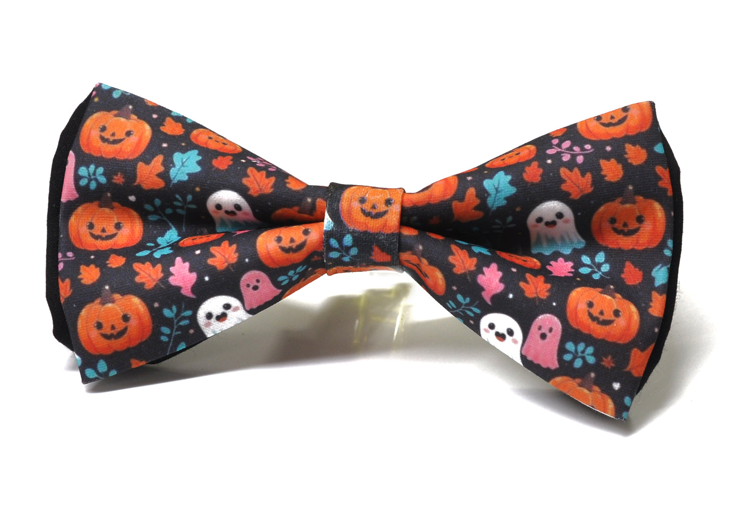Halloween Bow Tie – Cute Ghosts & Pumpkins Print – Handmade Bowtie for Party, Costume for Men / Youth / Boy Kids / Toddler Baby Infant