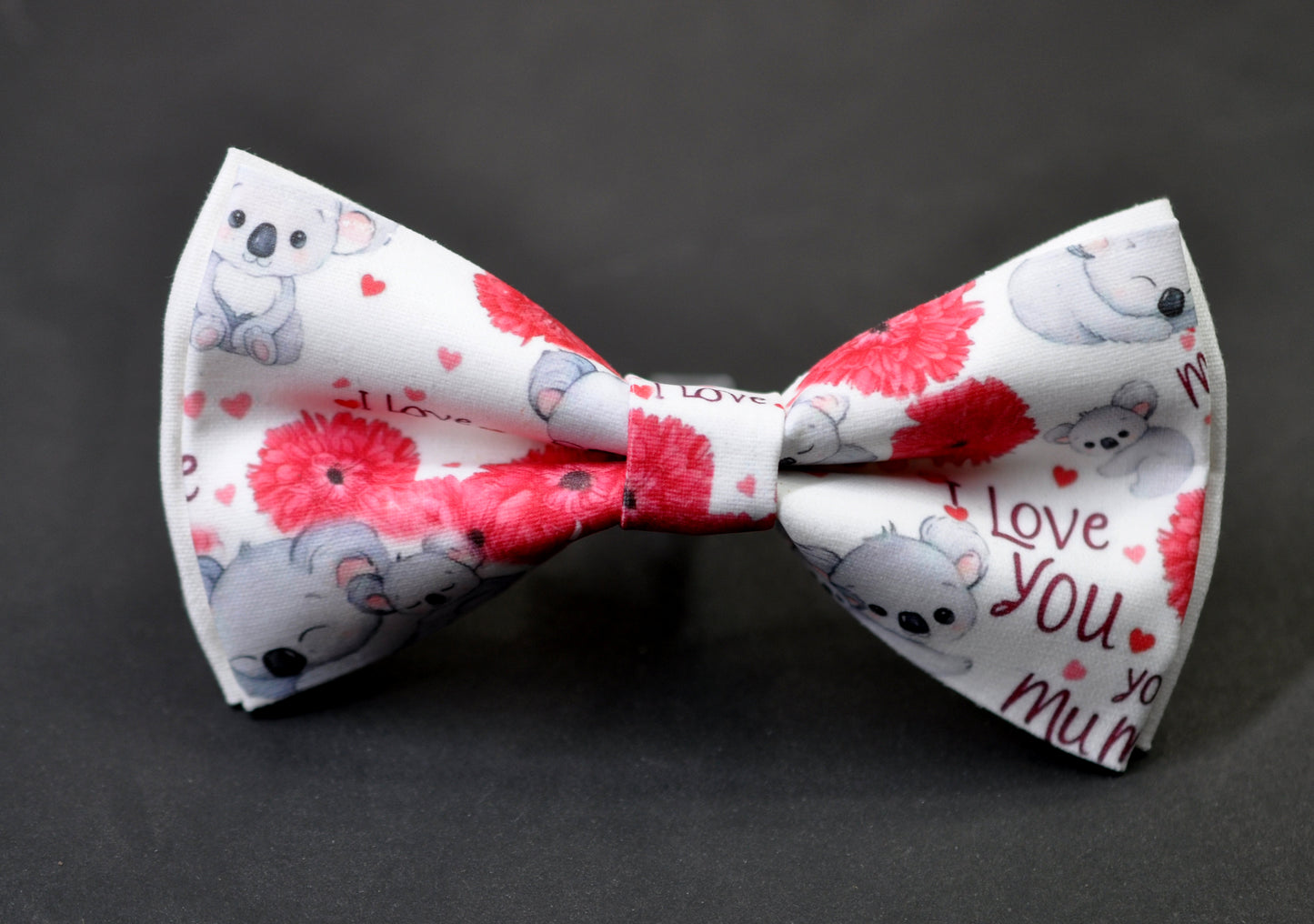 Koala Happy Mothers day Carnations Pattern Cotton Bow tie Bowtie for Men Adult / Youth Teenage / Boy Kids / Toddler Baby Infant