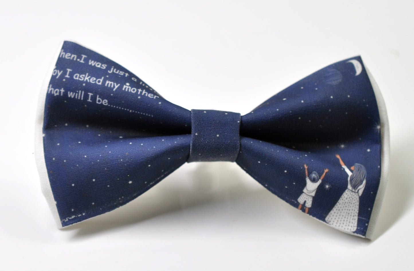 Starry Sky Happy Mothers day Carnations Pattern Cotton Bow tie Bowtie for Men Adult / Youth Teenage / Boy Kids / Toddler Baby Infant