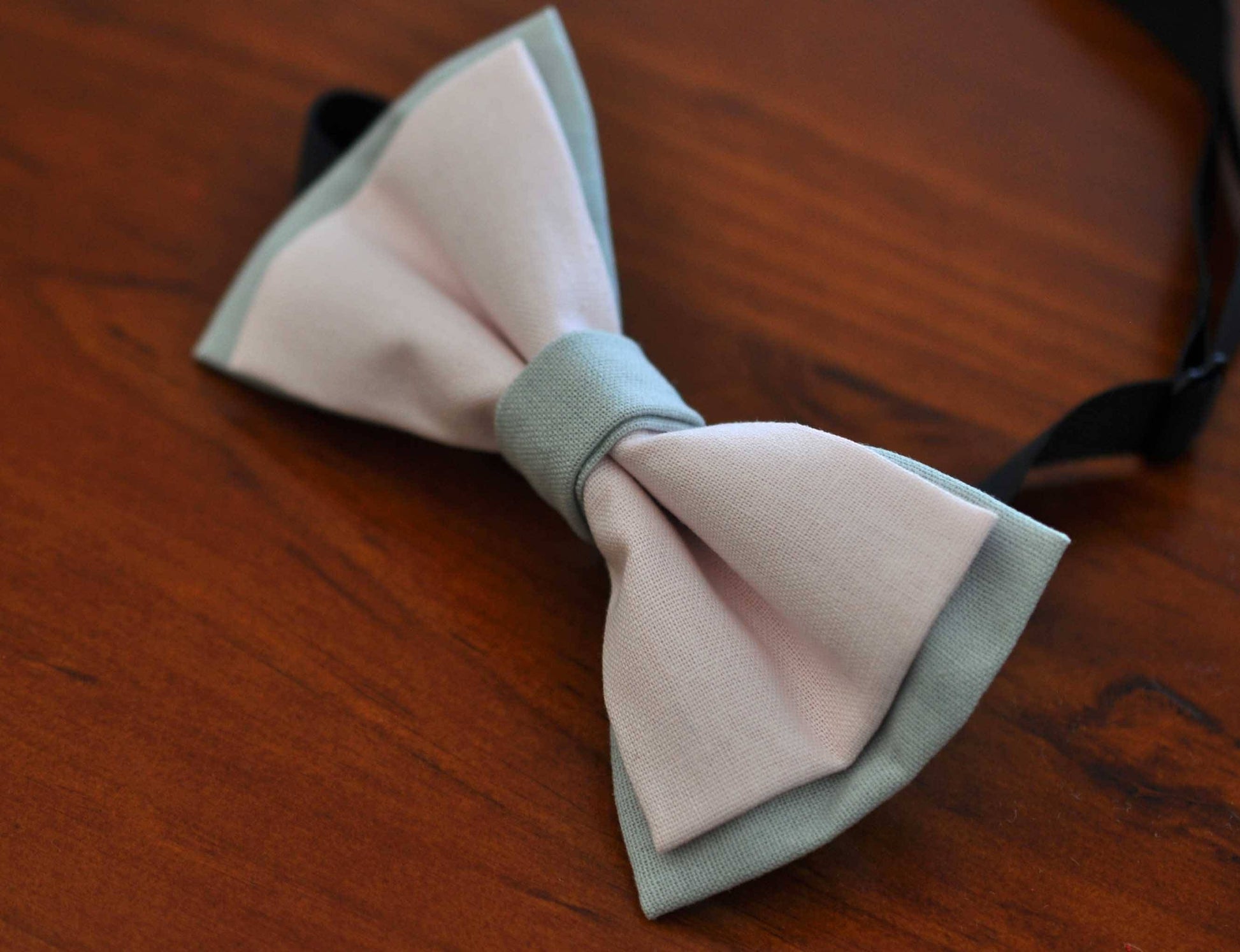 NEW Pink and Grey 100% Cotton Hand Made Best Man Bowtie Bow Tie Wedding Ball Party