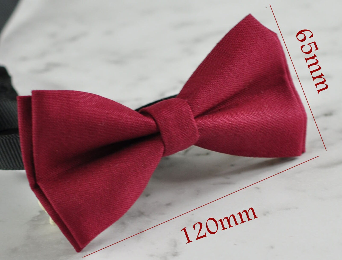 Men Women 100% Cotton Matte Burgundy Dark RUMBA RED Solid Craft Hand Made Bow Tie Bowtie Wedding Party