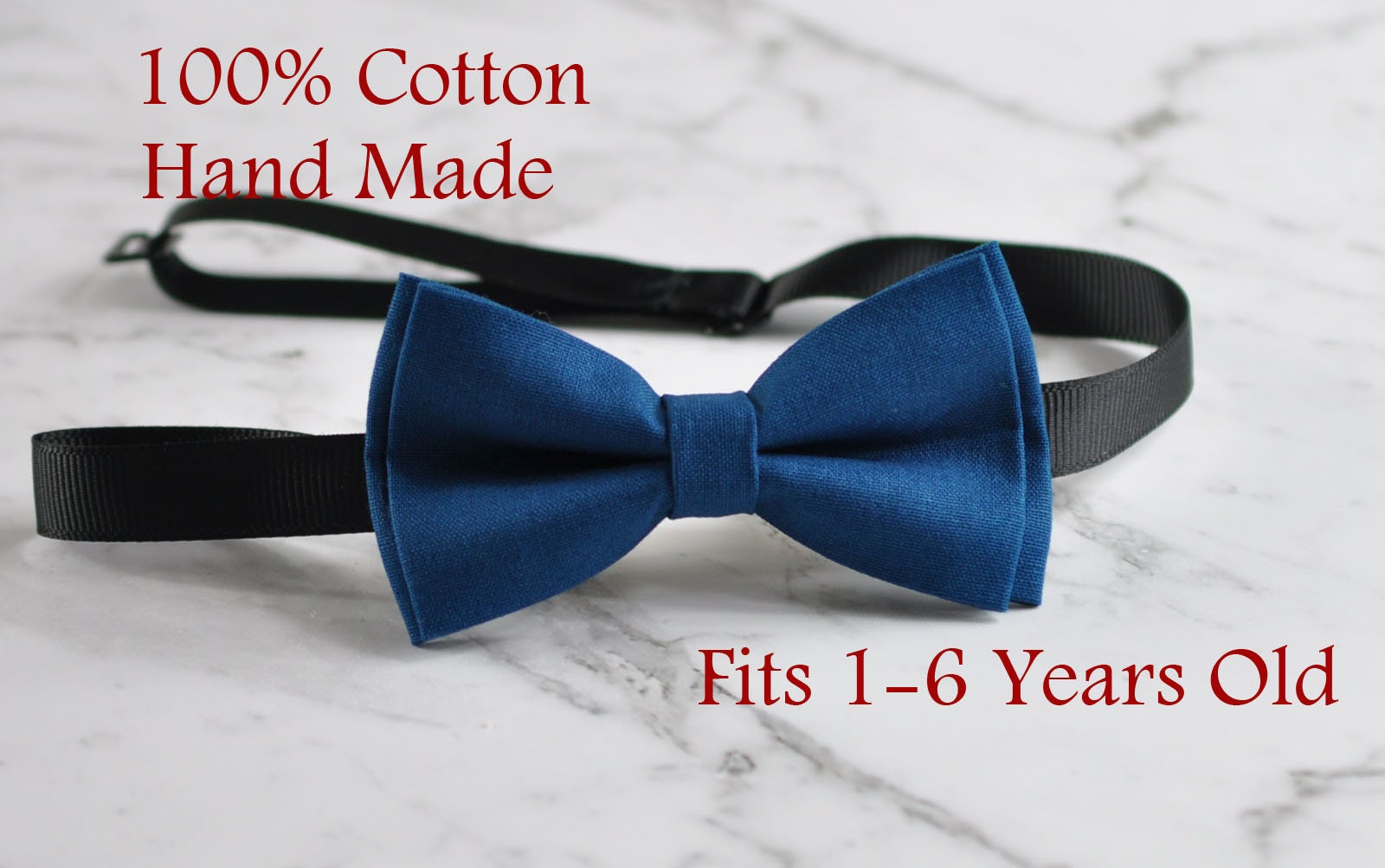 Boy Kids Baby 100% Cotton Craft Petrol Blue Green Bow Tie Bowtie Wedding Party 1-6 Years Old
