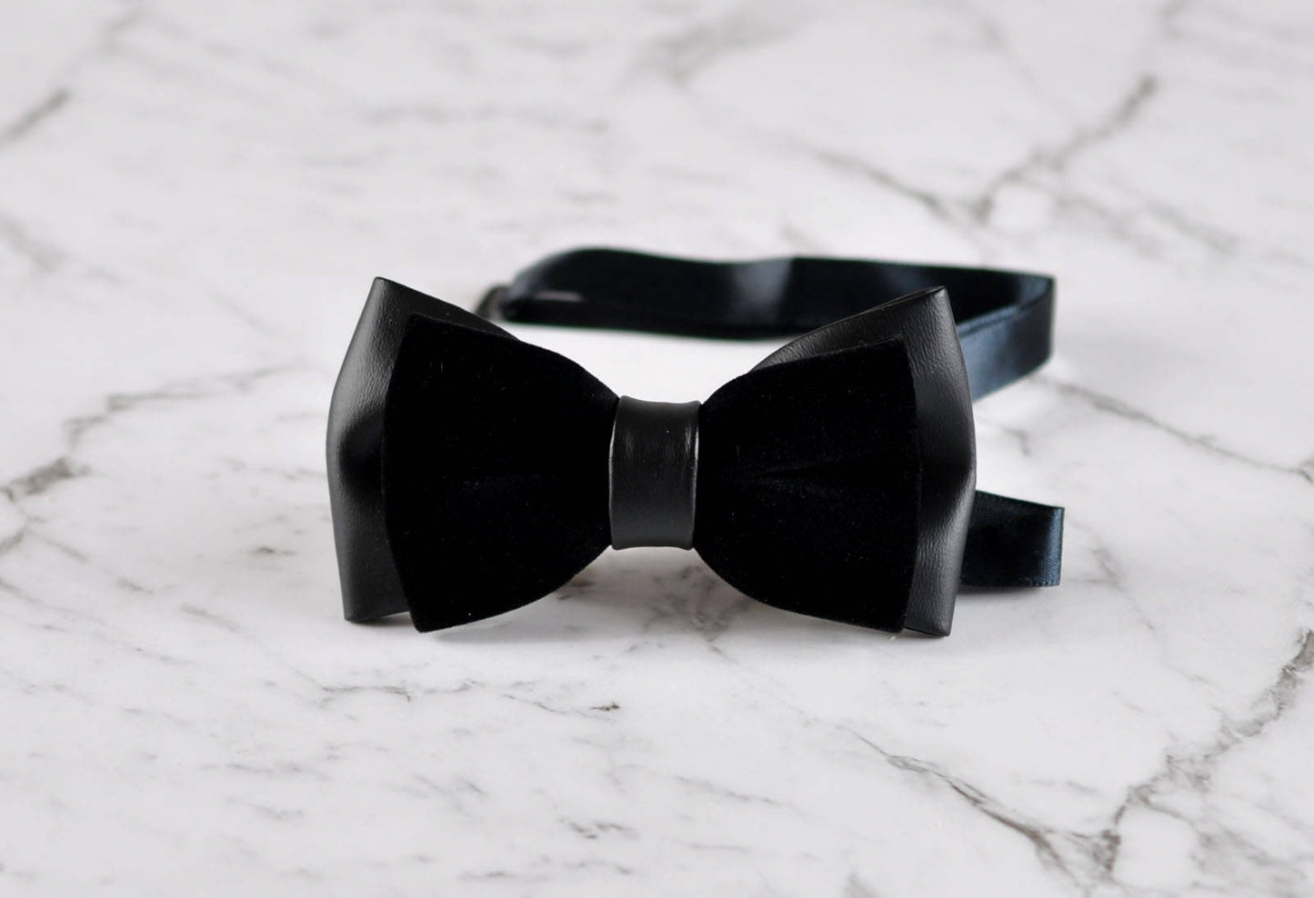 Baby Kids Boy Infant Faux Leather Velvet 2 Layers Black Shining Bow Tie 1-6 YEARS OLD Wedding Party