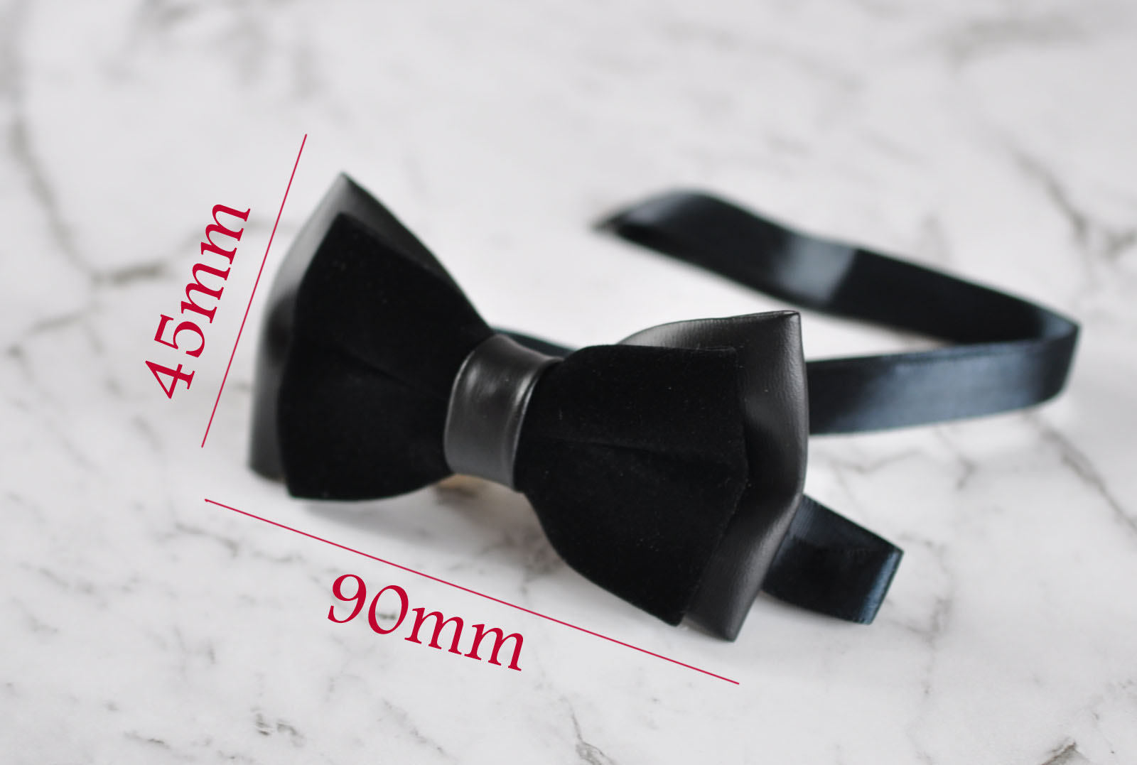 Baby Kids Boy Infant Faux Leather Velvet 2 Layers Black Shining Bow Tie 1-6 YEARS OLD Wedding Party