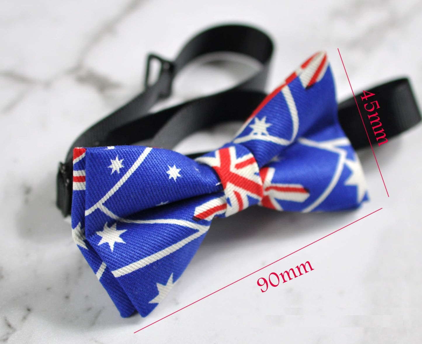 Baby Boy Toddler KIds infant 100% Cotton Hand made Australian Flag Bow Tie Bowtie Aussie Australia Day Fits 1-6 Years old