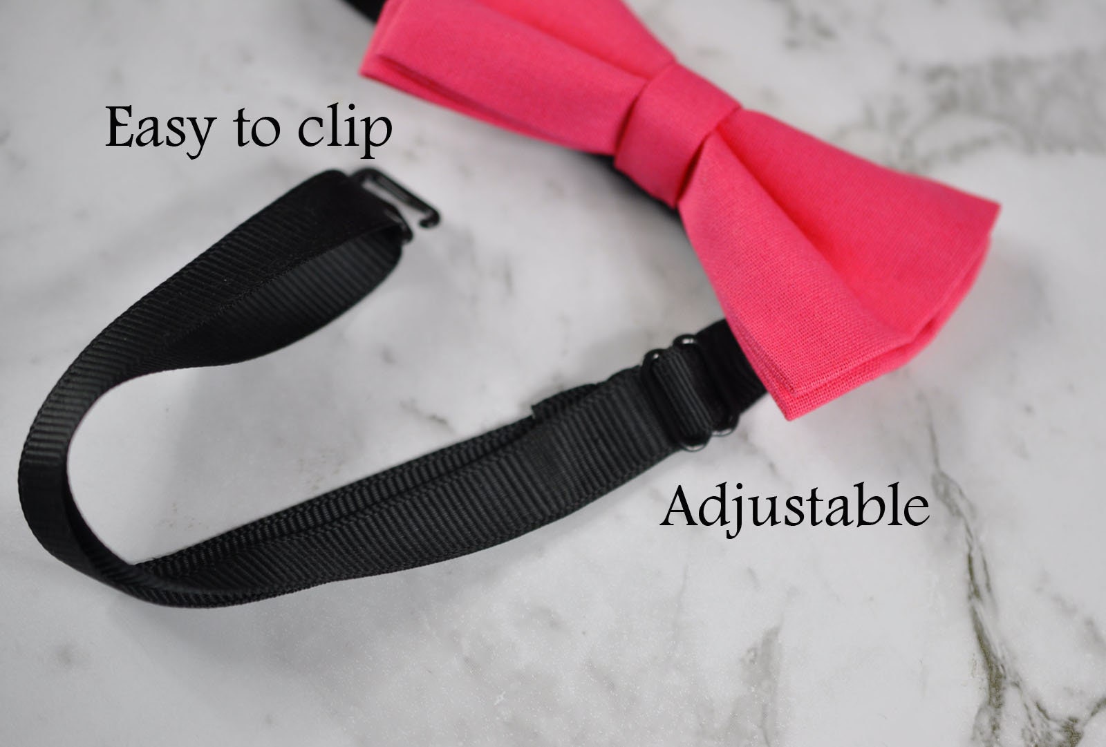 Unisex Men 100% Cotton Quality Hot Pink Solid Color Handmade Bow Tie Bowtie Craft Wedding Party