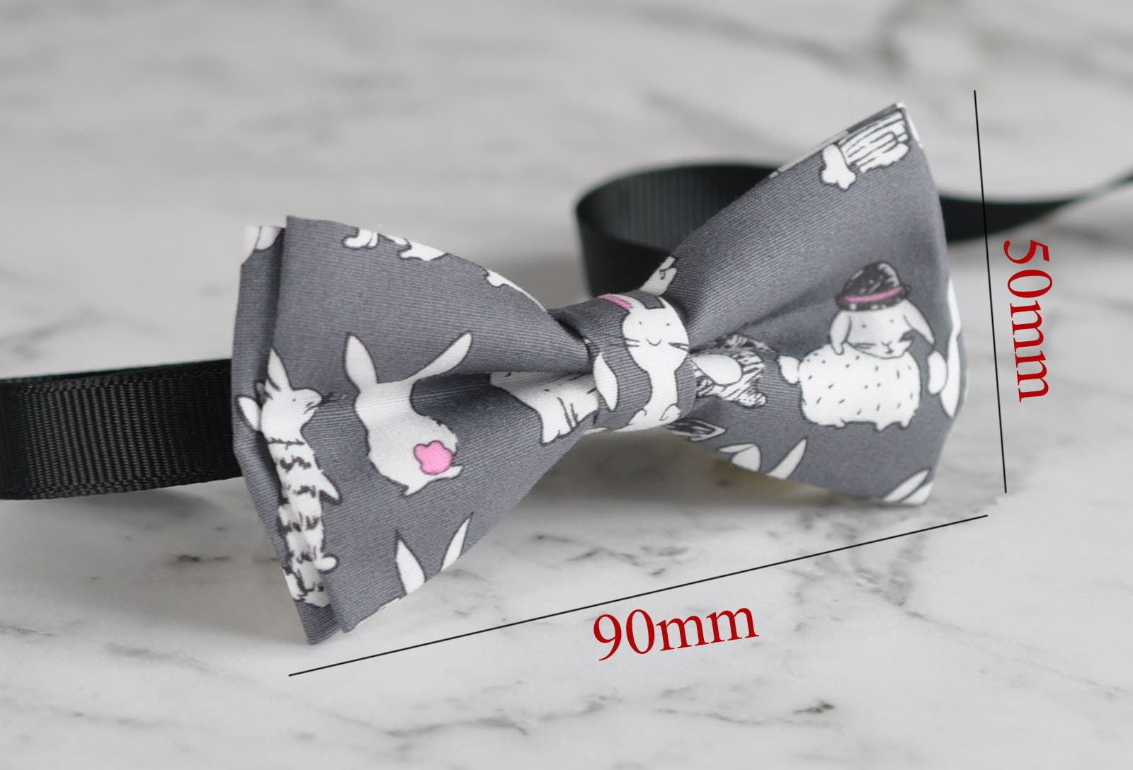 Boy Kids Baby Infants Children Rabbits Bunny bunnies 100% Cotton Easter GRAY GREY Bow Tie Bowtie 1-6 Years Old Wedding Party