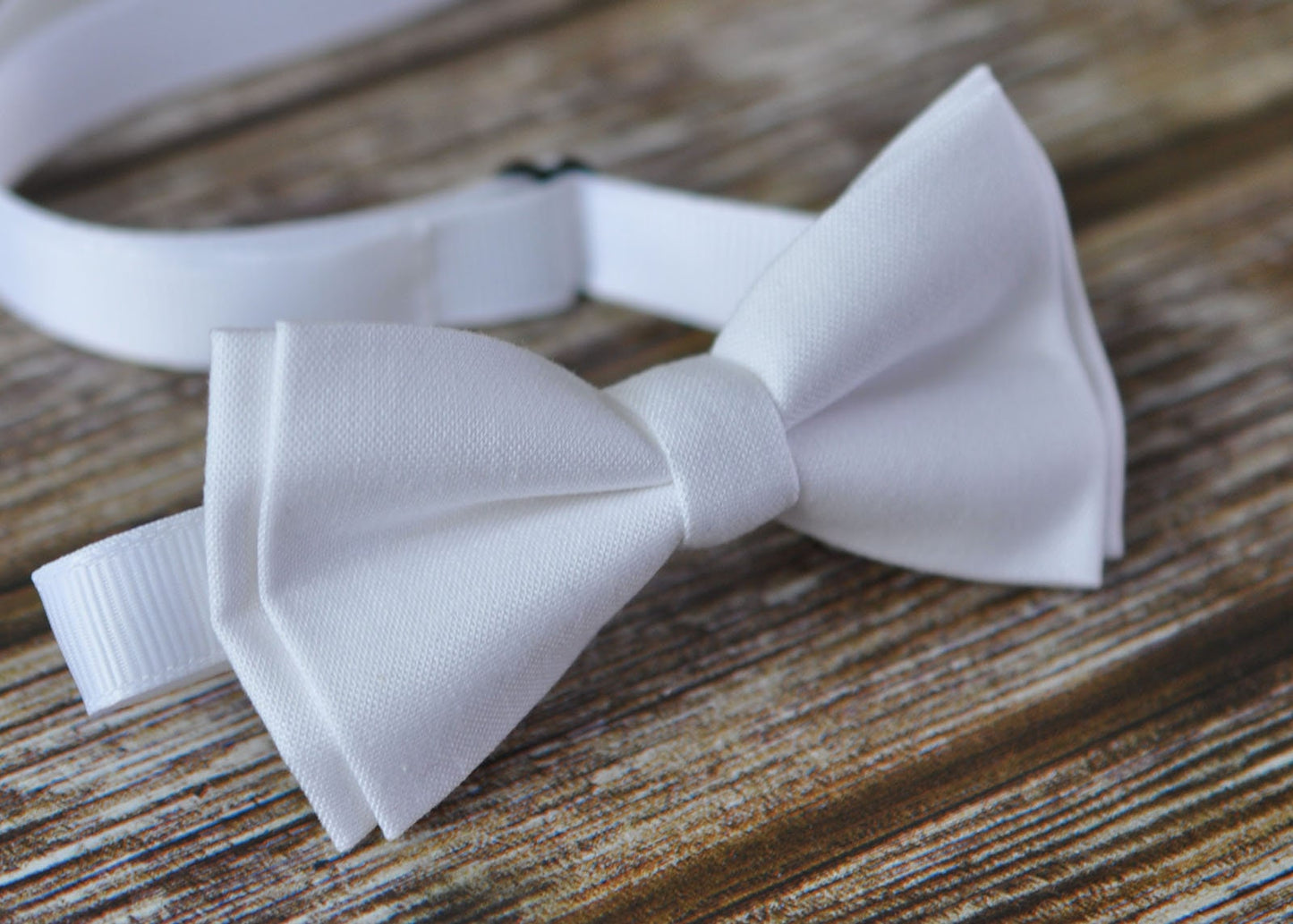 White Clip-on Braces Elastic Suspenders + 100% Cotton White Solid Bowtie Bow Ties for Baby Infant / Boy Kids / Youth Teenage / Men Adult
