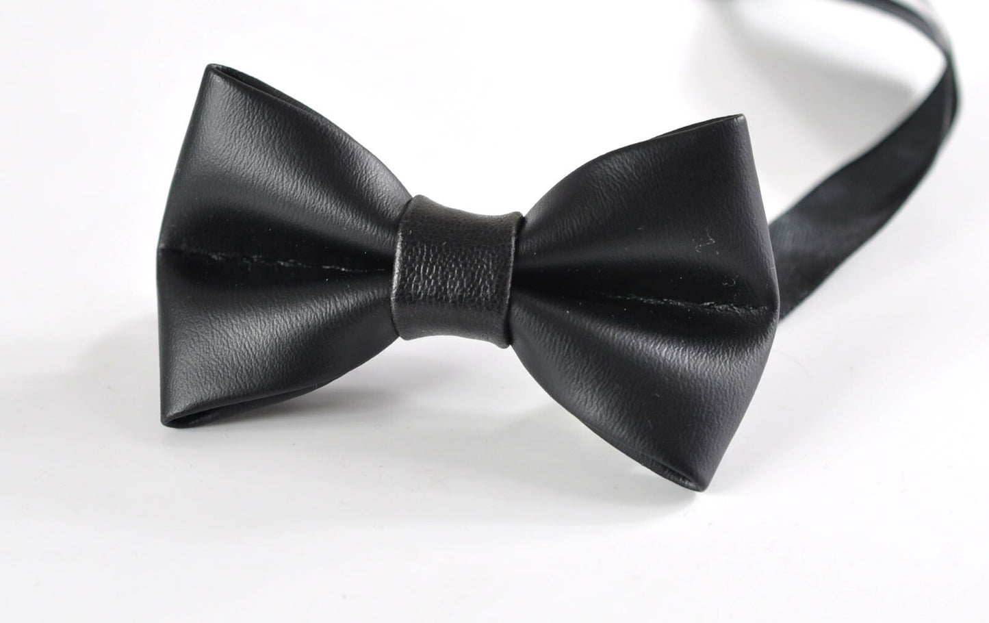 Kids Boys Baby Toddler Black Faux Leather Shining Bow tie and Black Faux Leather Suspenders Braces Wedding Set Fits 1-6 Years Old