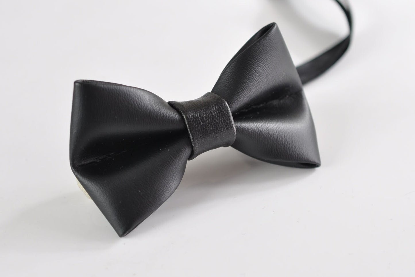 Kids Boys Baby Toddler Black Faux Leather Shining Bow tie and Black Faux Leather Suspenders Braces Wedding Set Fits 1-6 Years Old