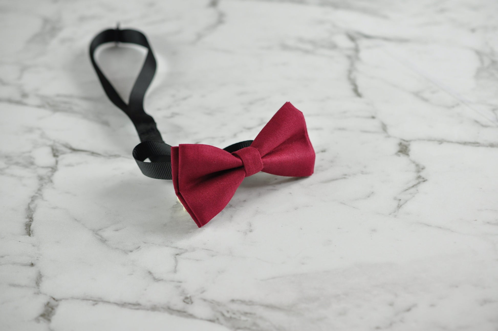 BOY KIDS Baby Infant Burgundy Rumba Red Clip-on Braces Elastic Suspenders + 100% Cotton Rumba Red Solid Bowtie Bow Ties Fits 1-6 Years Old