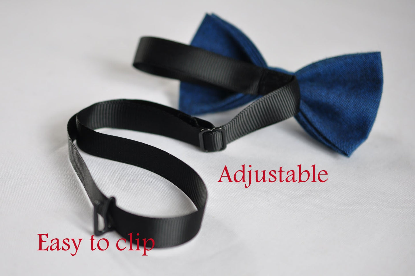 Kids Page Boy Teenage Youth 100% Cotton Mottled Ink Blue Bow Tie Bowtie Wedding Fits 7-14 Years Old