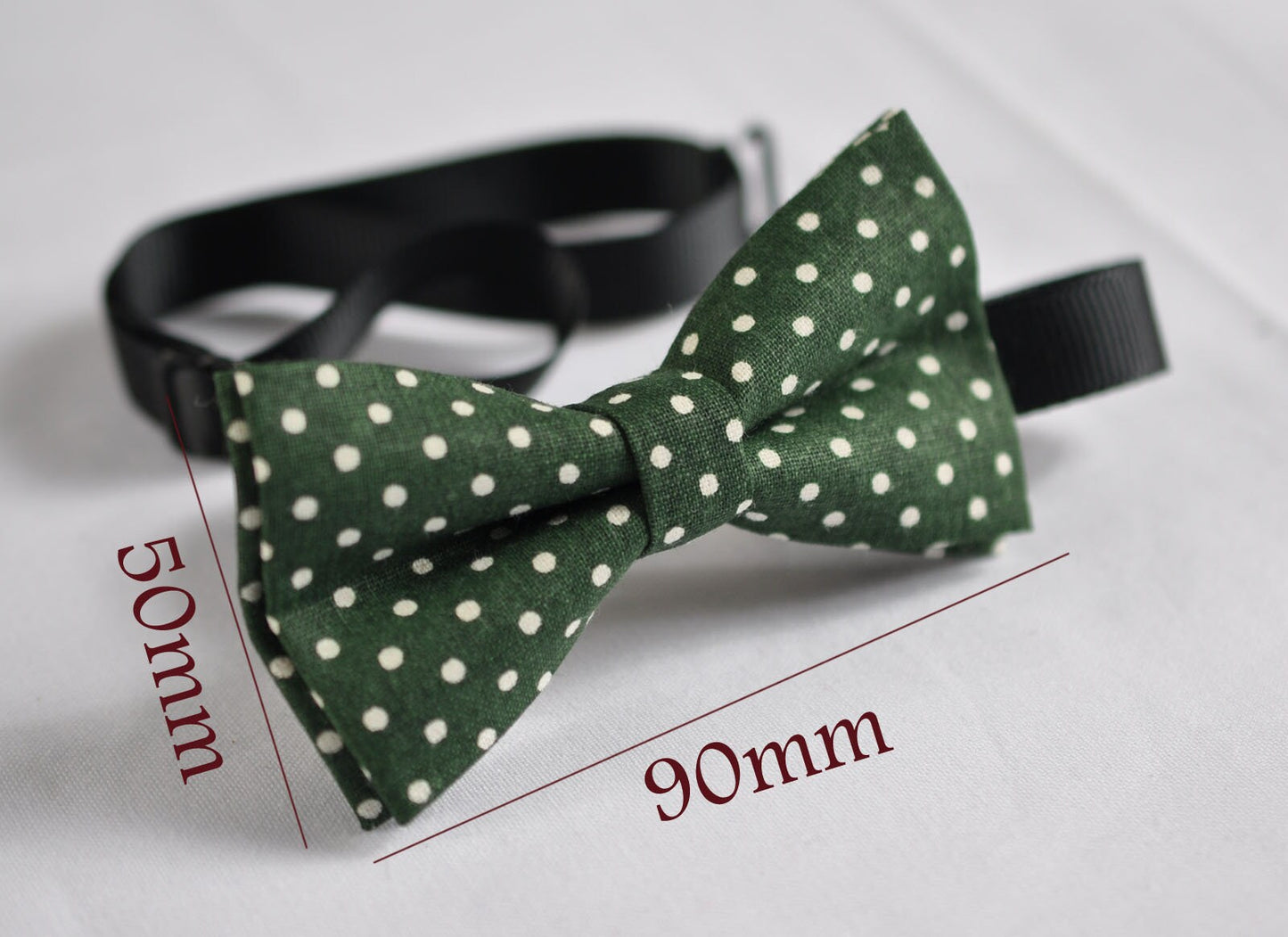 Boy infant Kids Page Boy Baby Toddler 100% Cotton Green WHITE DOTS Spots & Stripes Bow Tie Bowtie Wedding 1-6 Years Old