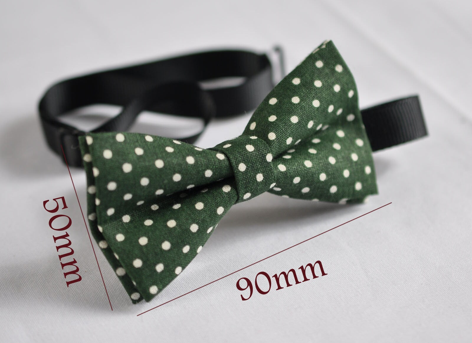 Boy infant Kids Page Boy Baby Toddler 100% Cotton Green WHITE DOTS Spots & Stripes Bow Tie Bowtie Wedding 1-6 Years Old