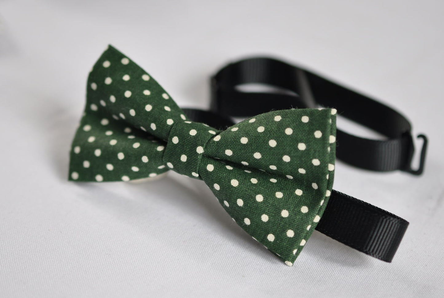 Boy infant Kids Page Boy Baby Toddler 100% Cotton Green WHITE DOTS Spots & Stripes Bow Tie Bowtie Wedding 1-6 Years Old