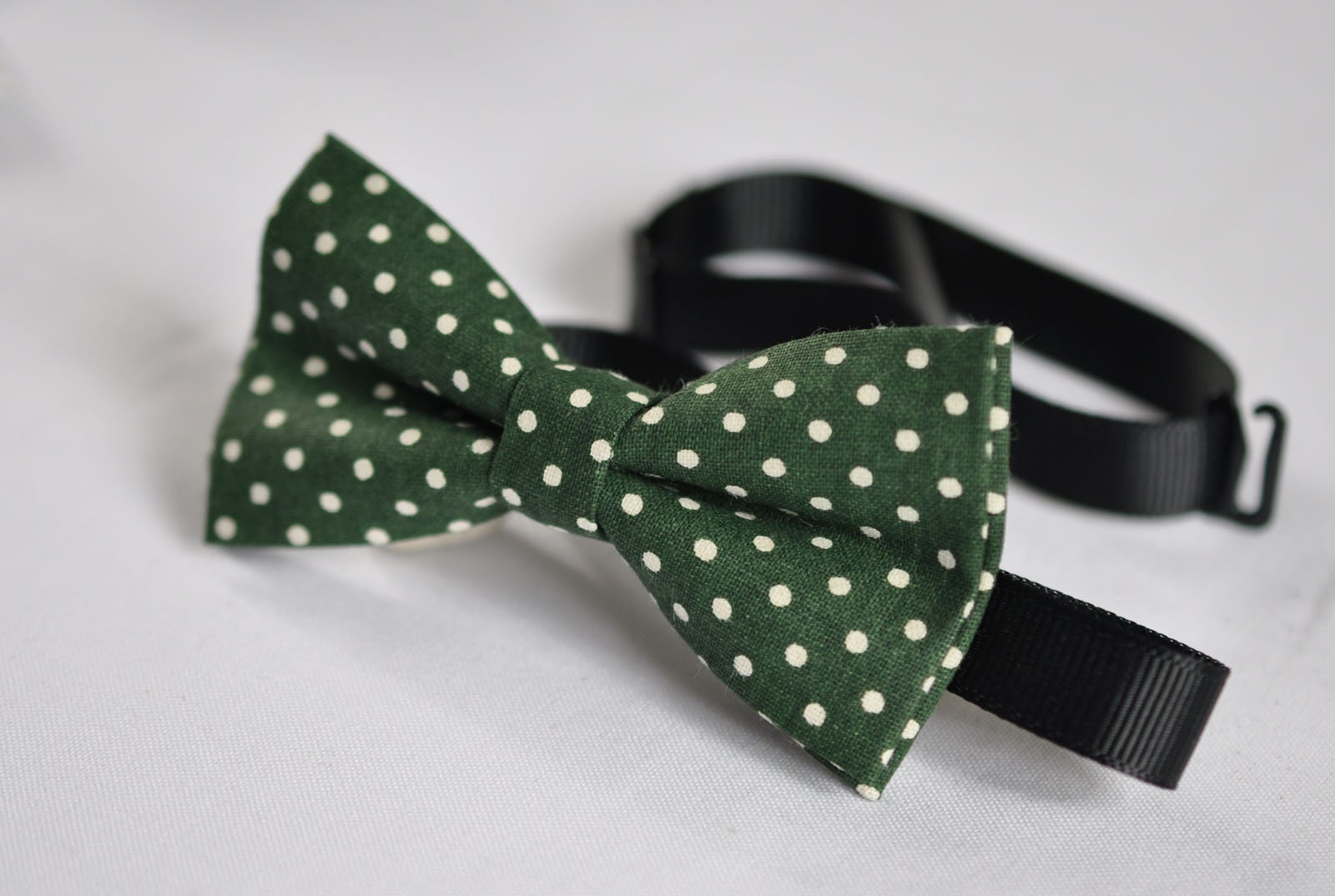 Boy infant Kids Page Boy Baby Toddler 100% Cotton Green WHITE DOTS Spots & Stripes Bow Tie Bowtie Wedding 1-6 Years Old