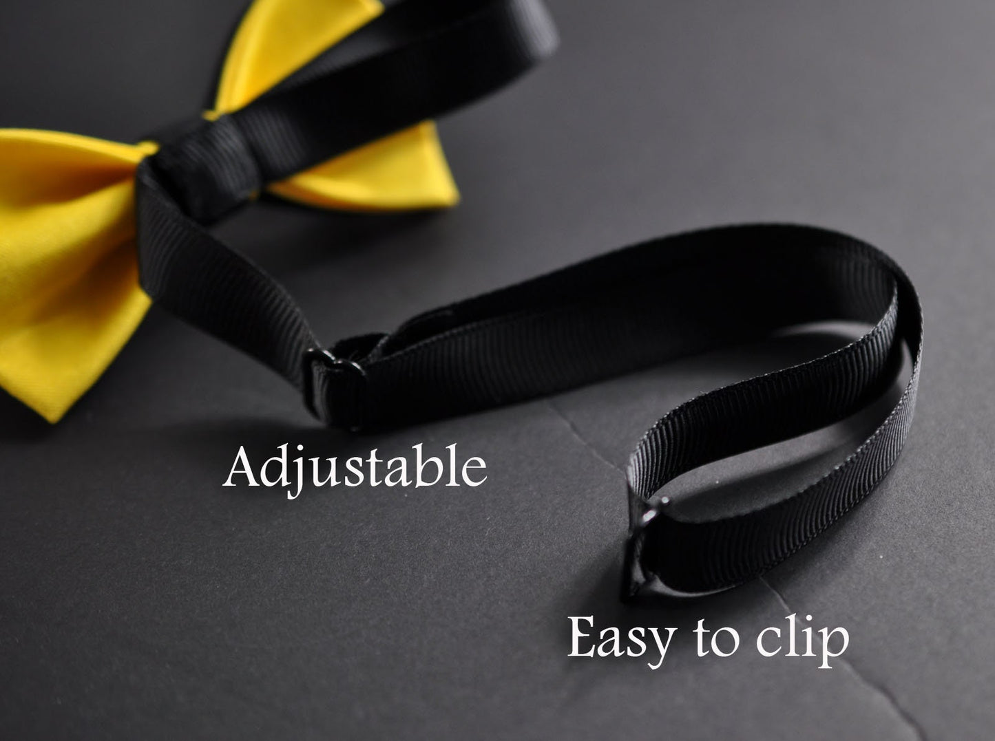 Black Yellow Cotton Bow tie bowtie and Black Elastic Golden clips suspenders Braces for Men / Youth Teenage / Boy Kids / Baby Infant toddler