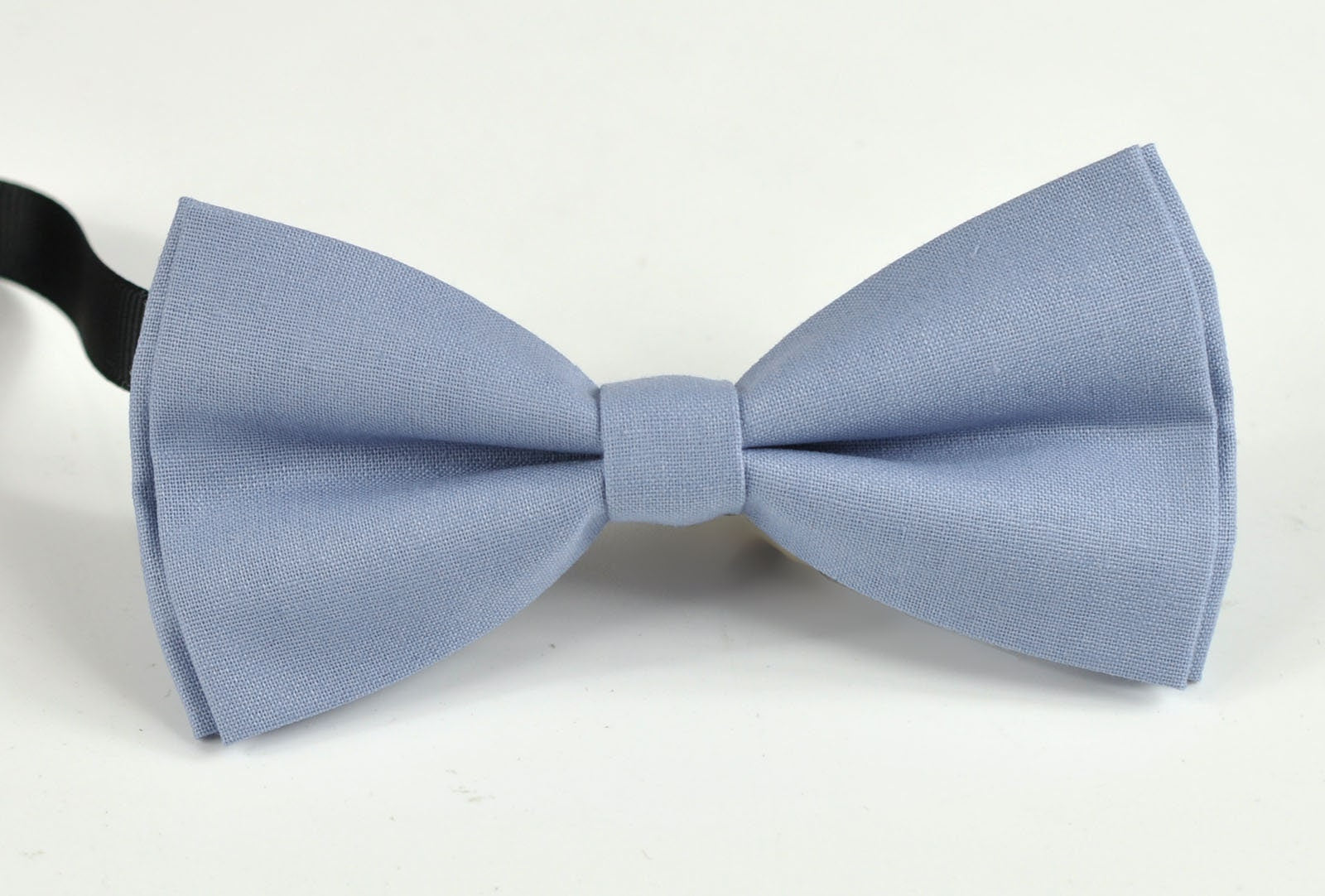 Unisex Men 100% Cotton Quality Dusky Dusty Blue Blush Blue Cornflower Blue Solid Color Handmade Bow Tie Bowtie Craft Wedding Party